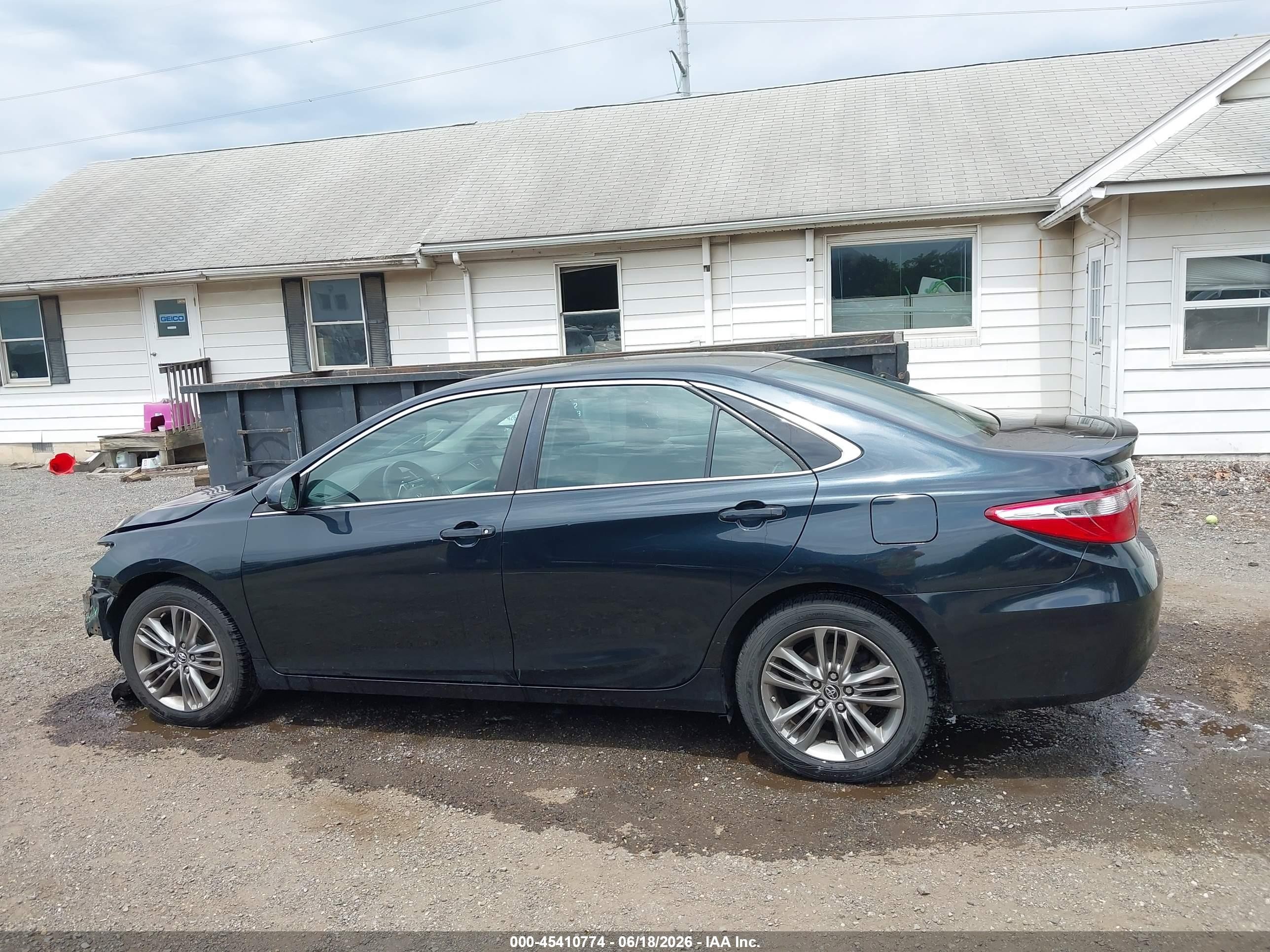 2015 Toyota Camry Se Black vin: 4T1BF1FK8FU110152
