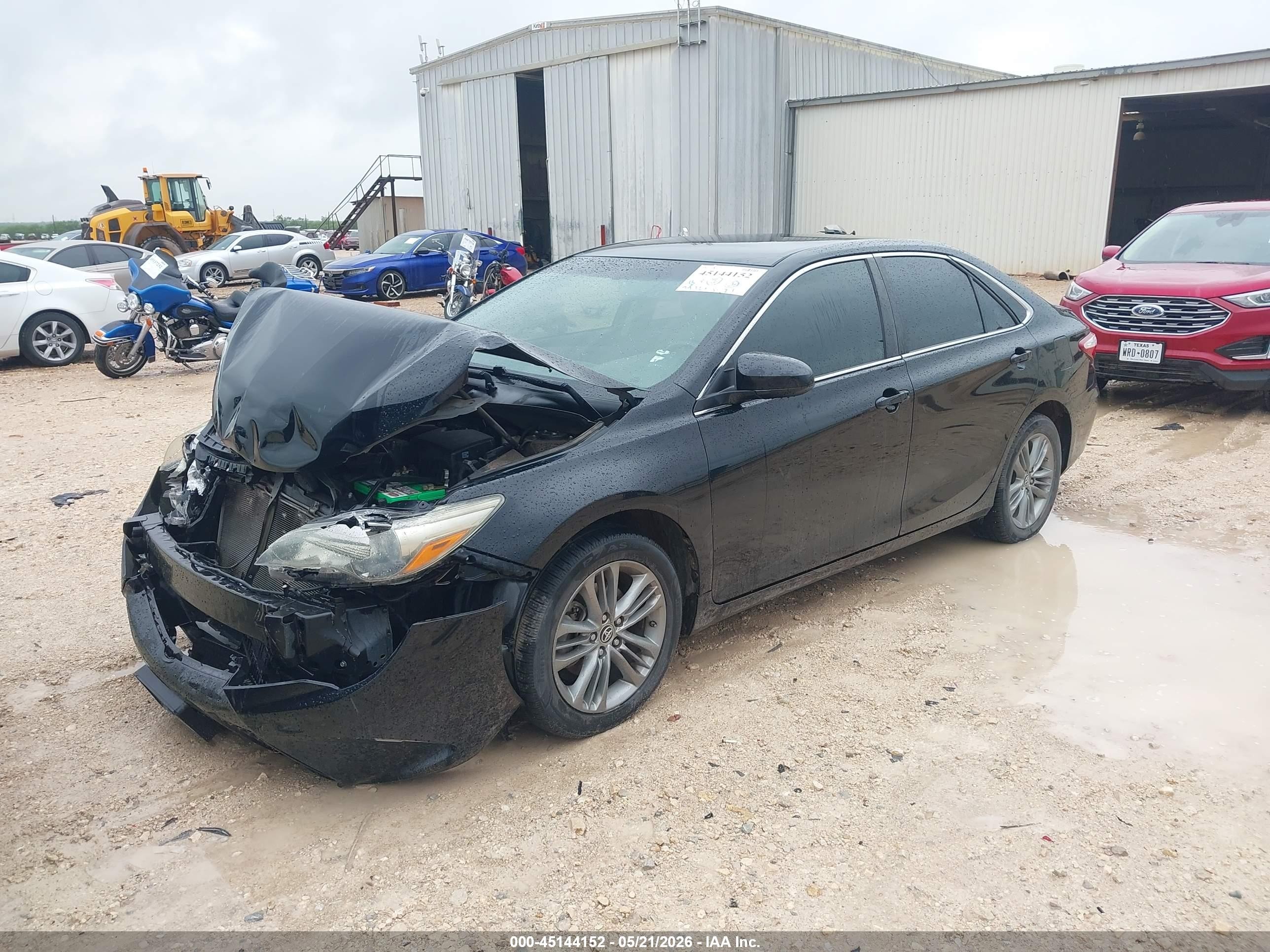 2015 Toyota Camry Se Черный vin: 4T1BF1FK8FU475589