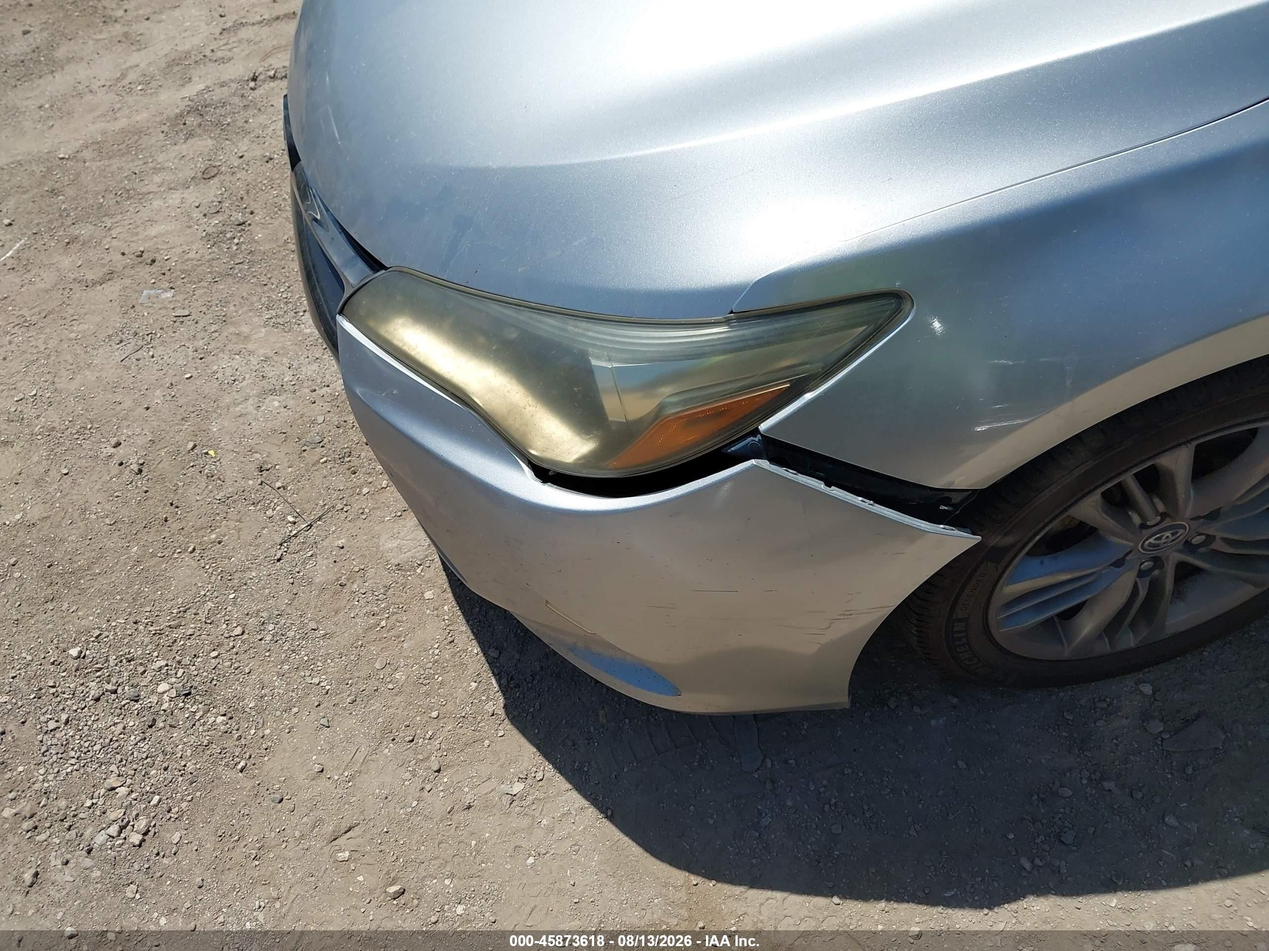 2015 Toyota Camry Se Silver vin: 4T1BF1FK8FU488553