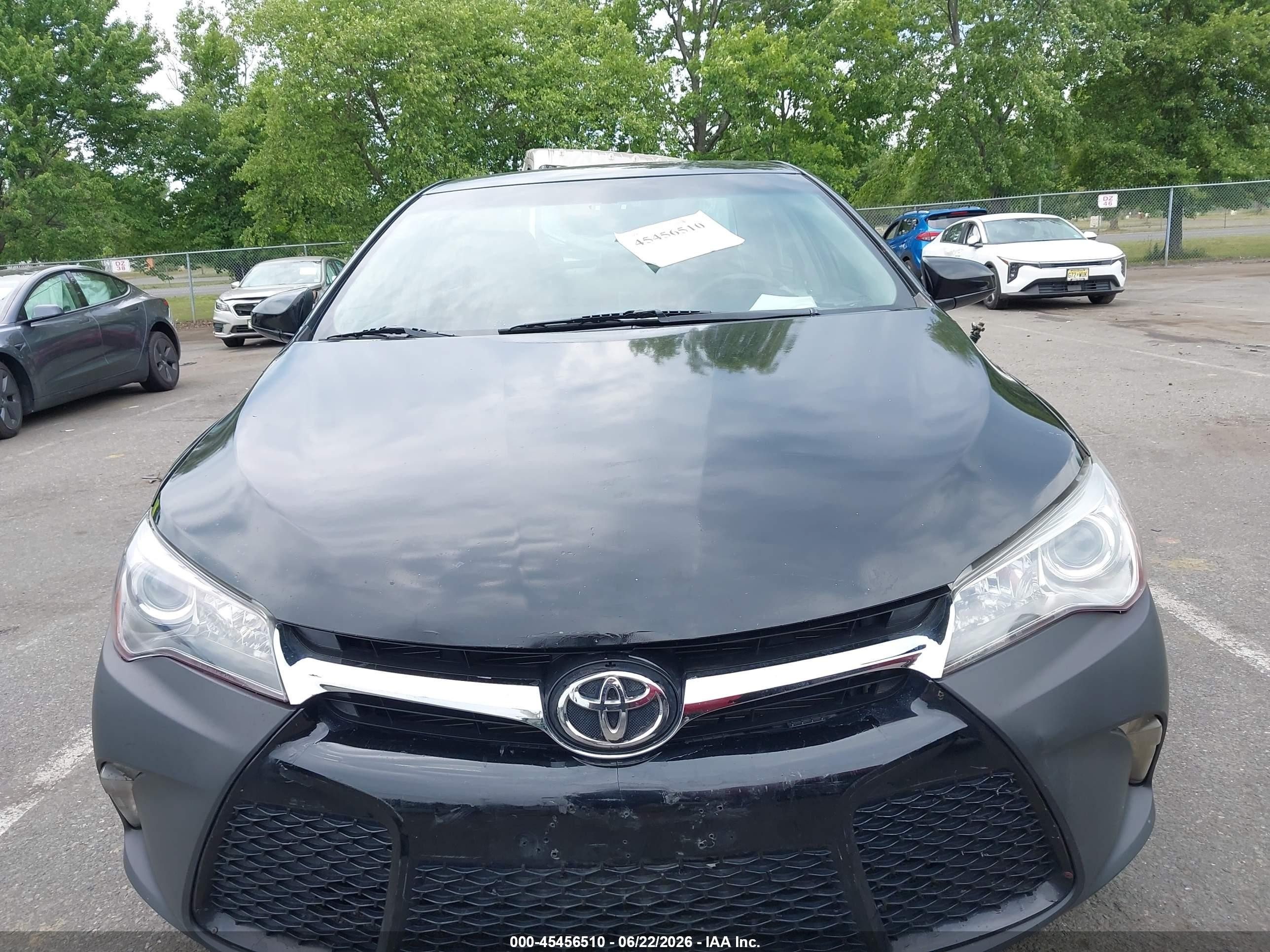 2015 Toyota Camry Se Black vin: 4T1BF1FK8FU489833