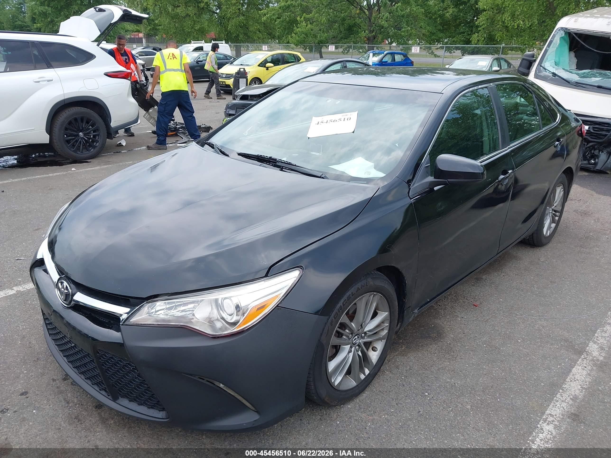 2015 Toyota Camry Se Black vin: 4T1BF1FK8FU489833