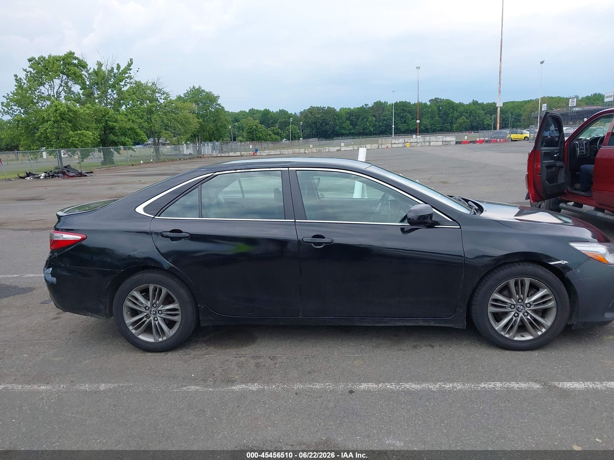 2015 Toyota Camry Se Black vin: 4T1BF1FK8FU489833
