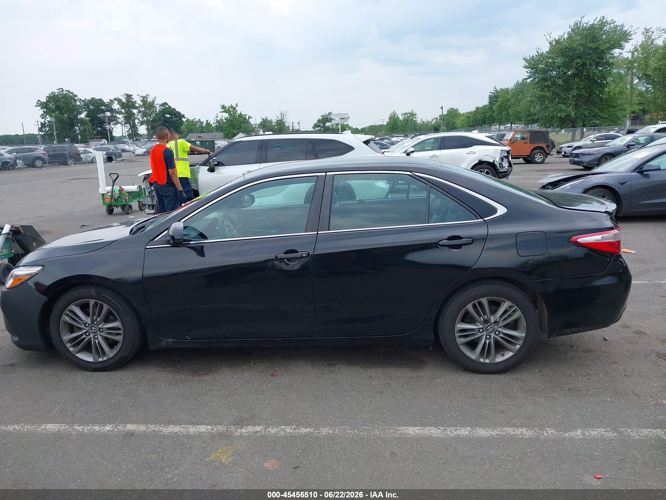 2015 Toyota Camry Se Black vin: 4T1BF1FK8FU489833
