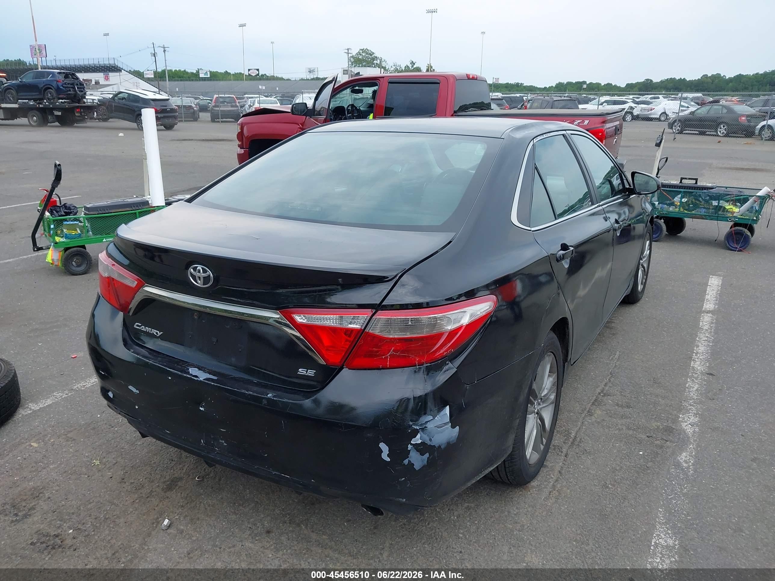 2015 Toyota Camry Se Black vin: 4T1BF1FK8FU489833