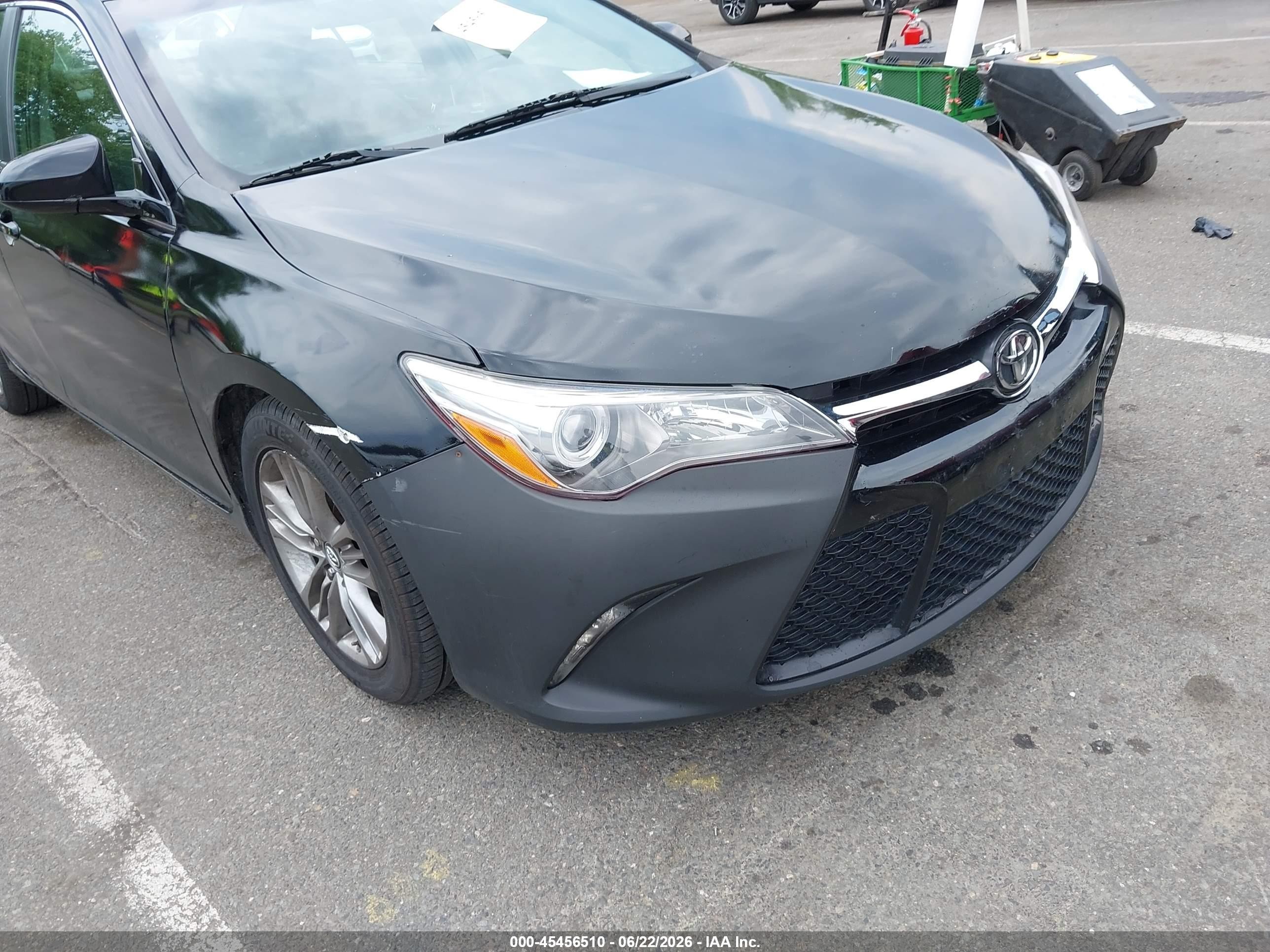 2015 Toyota Camry Se Black vin: 4T1BF1FK8FU489833