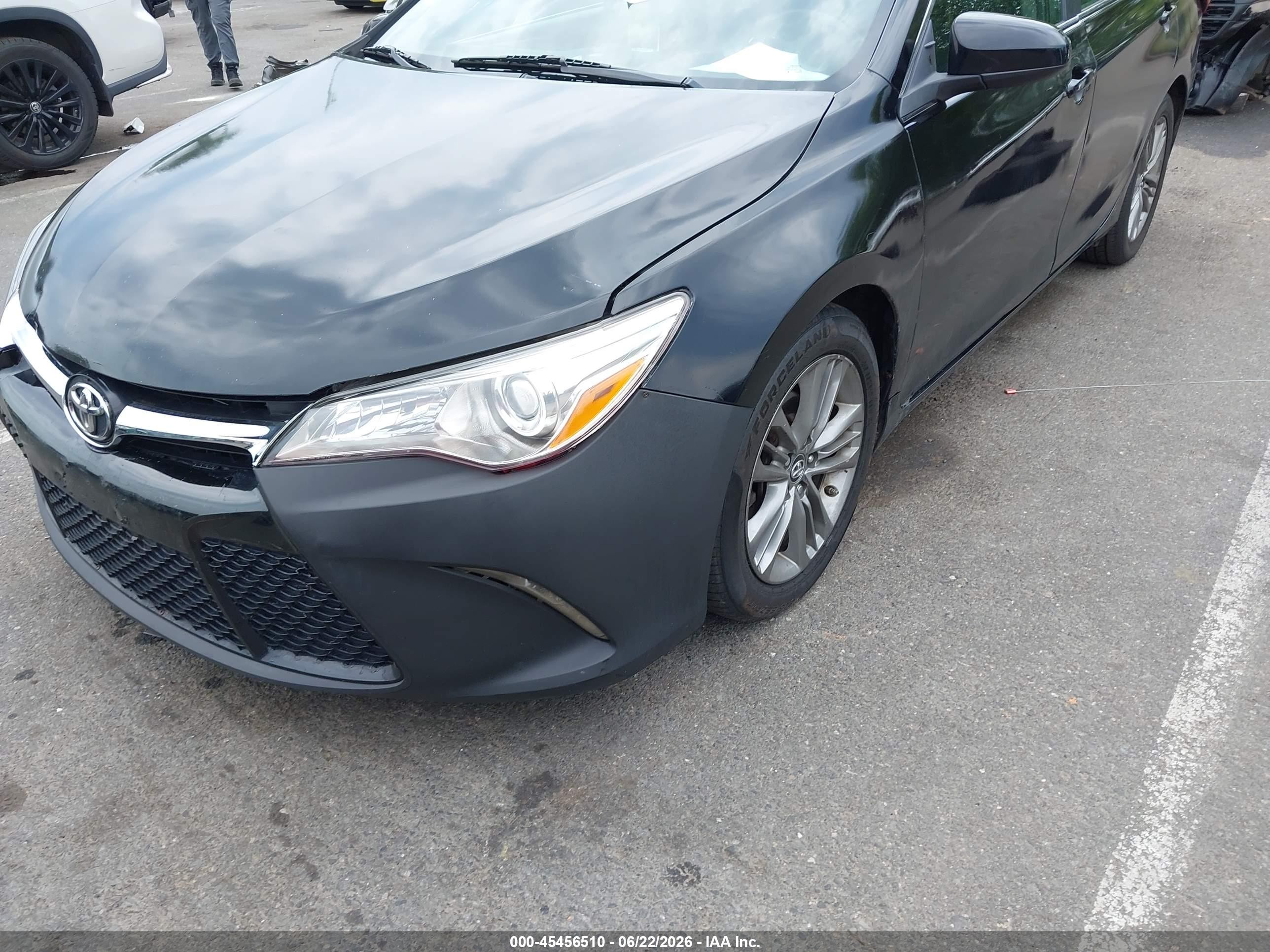 2015 Toyota Camry Se Black vin: 4T1BF1FK8FU489833
