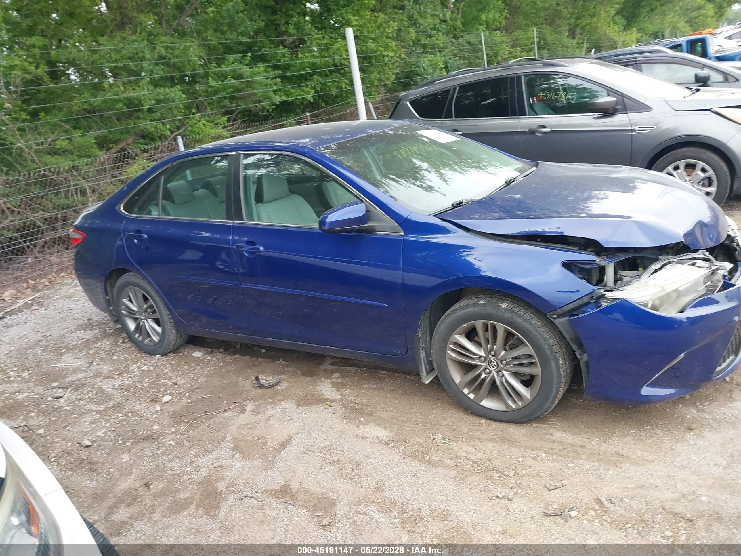 2015 Toyota Camry Se Blue vin: 4T1BF1FK8FU900972