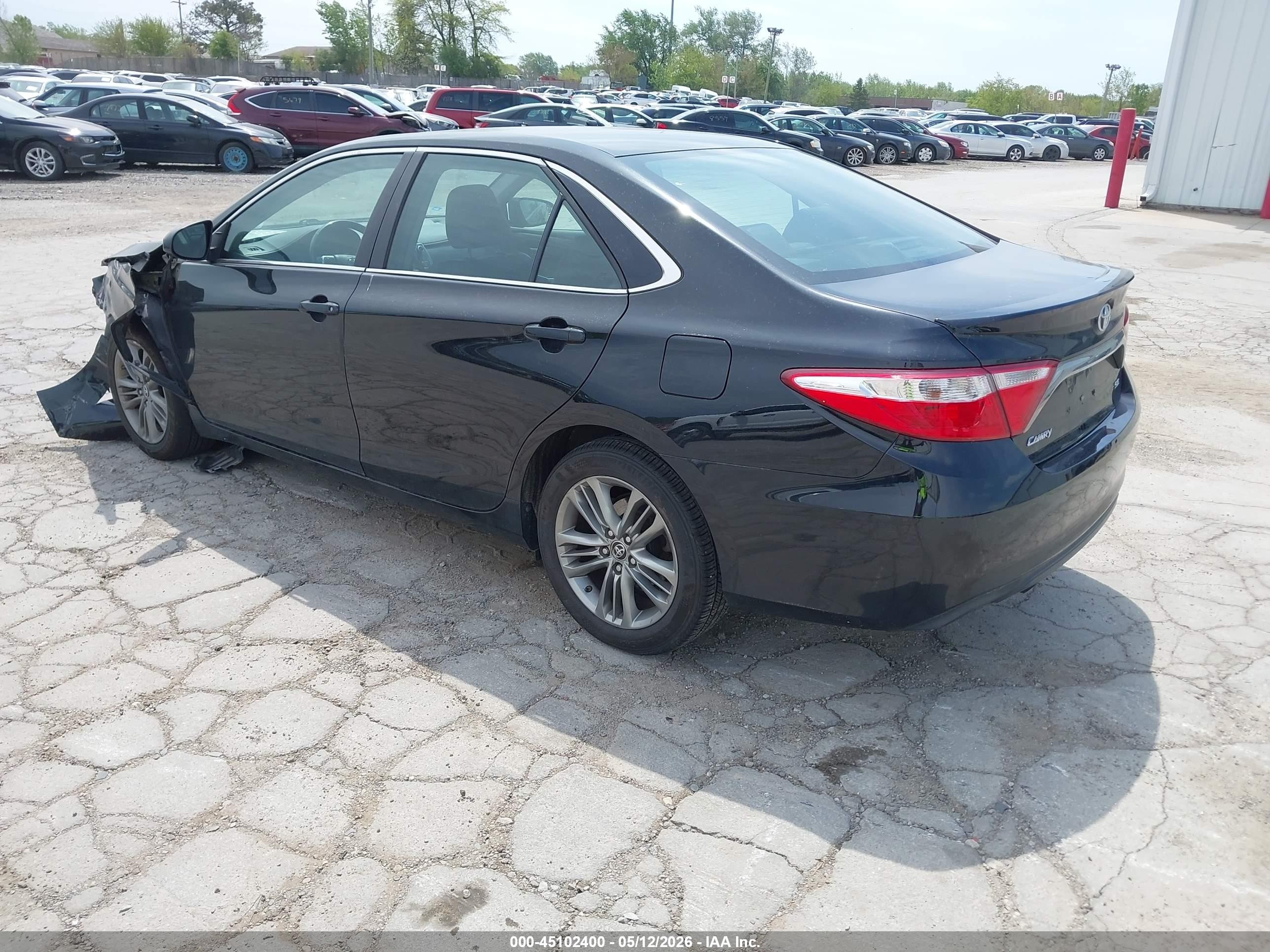 2015 Toyota Camry Se Black vin: 4T1BF1FK8FU938492