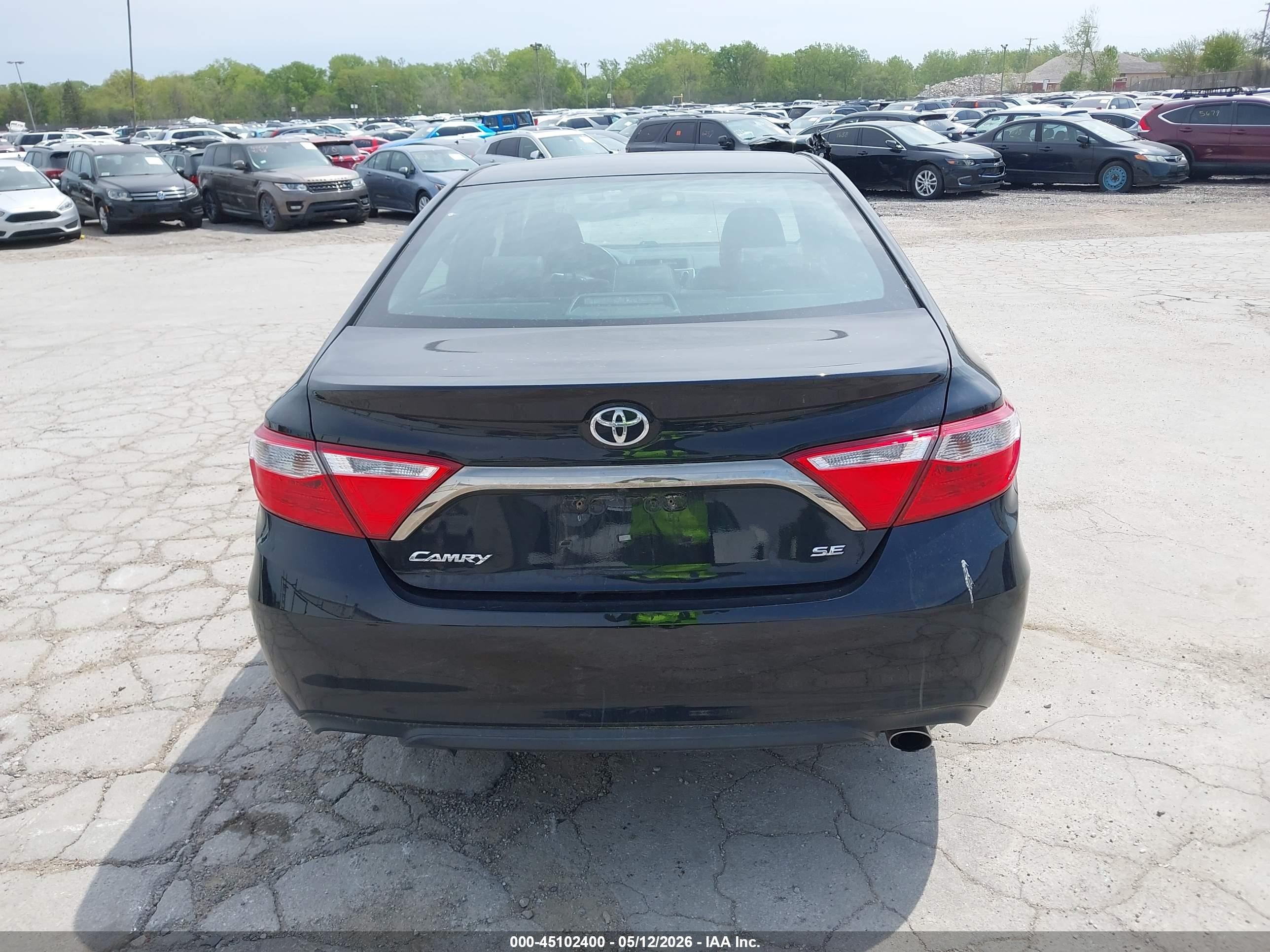 2015 Toyota Camry Se Black vin: 4T1BF1FK8FU938492