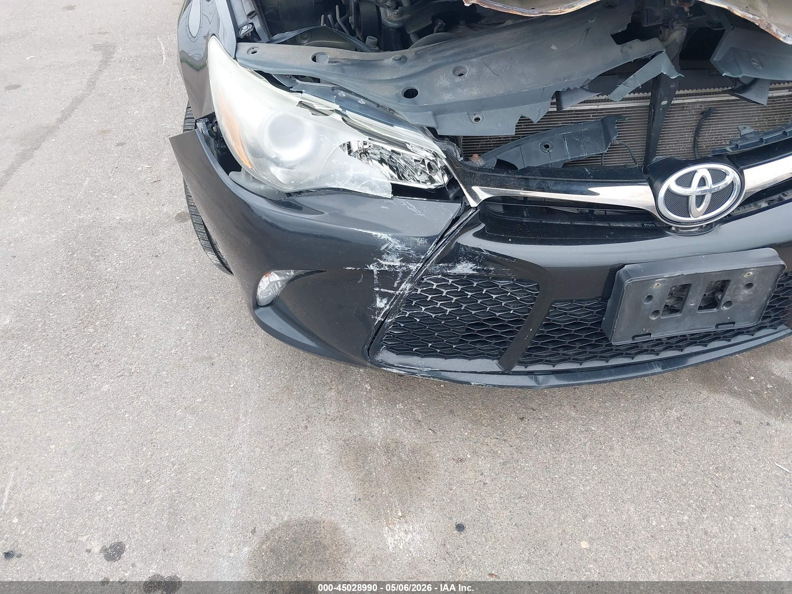 2015 Toyota Camry Se Черный vin: 4T1BF1FK8FU958368