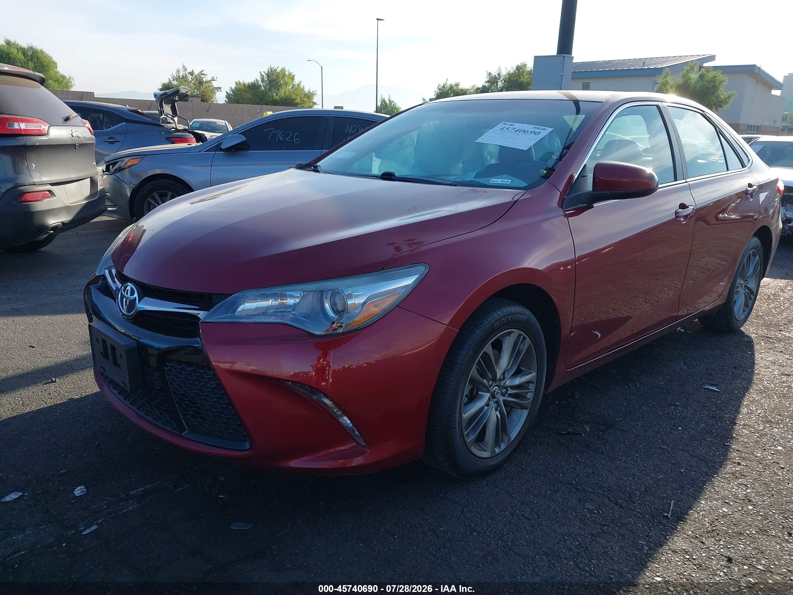 2015 Toyota Camry Se Red vin: 4T1BF1FK8FU985750