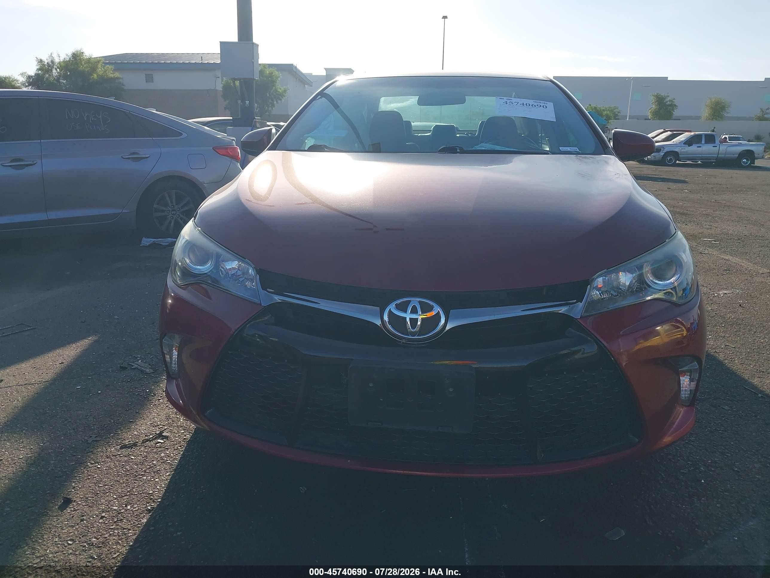 2015 Toyota Camry Se Red vin: 4T1BF1FK8FU985750