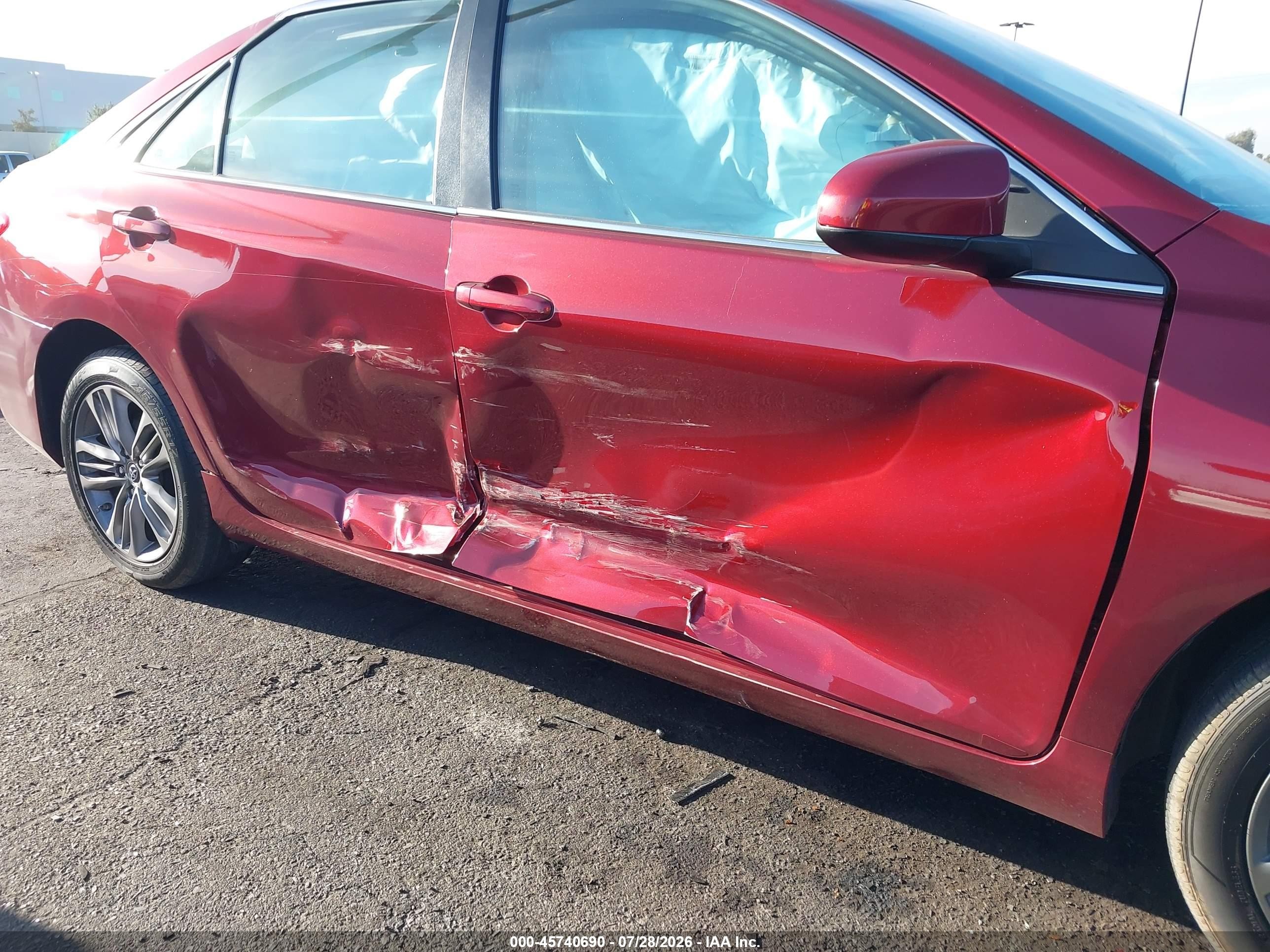 2015 Toyota Camry Se Red vin: 4T1BF1FK8FU985750