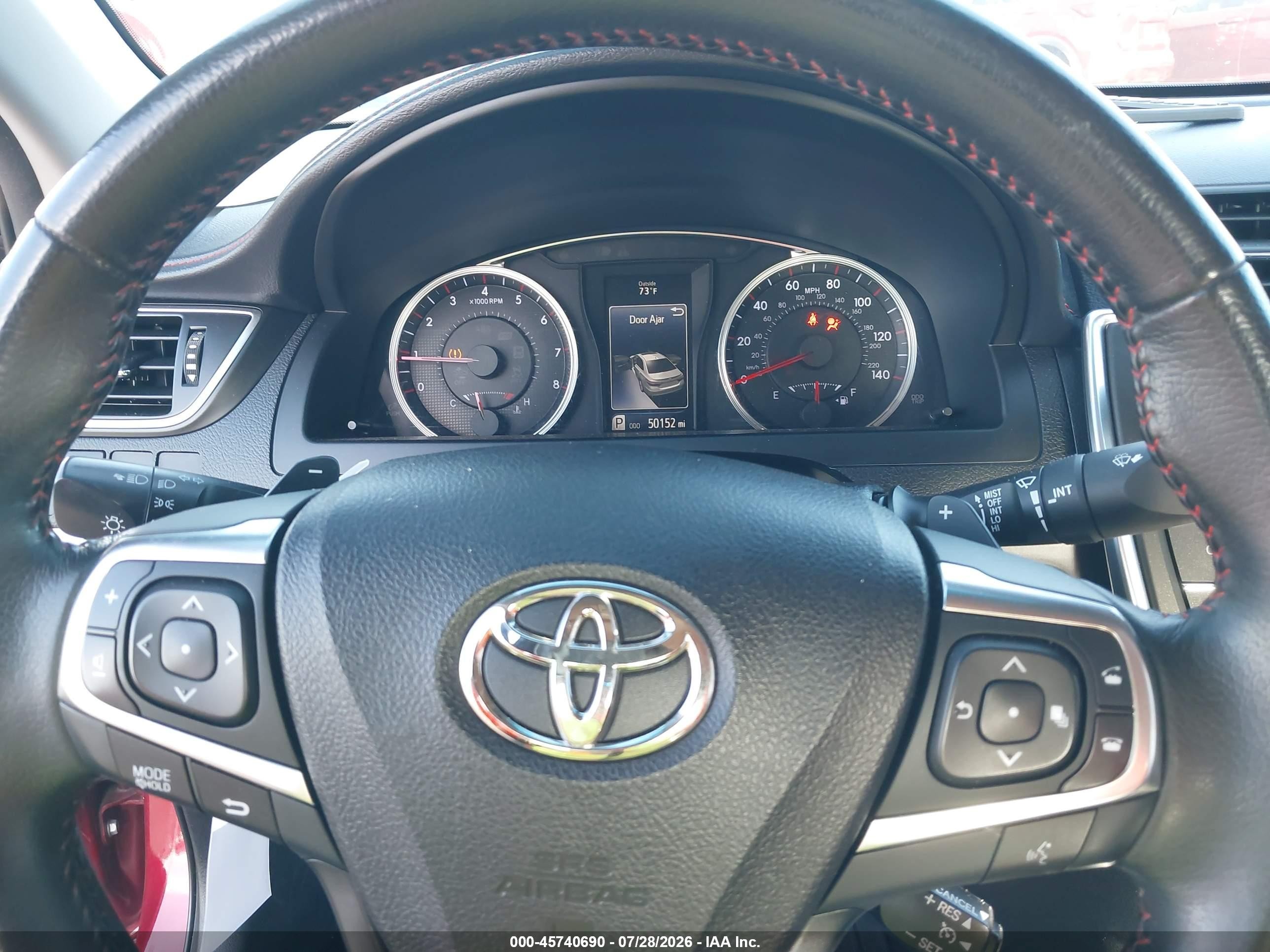2015 Toyota Camry Se Red vin: 4T1BF1FK8FU985750