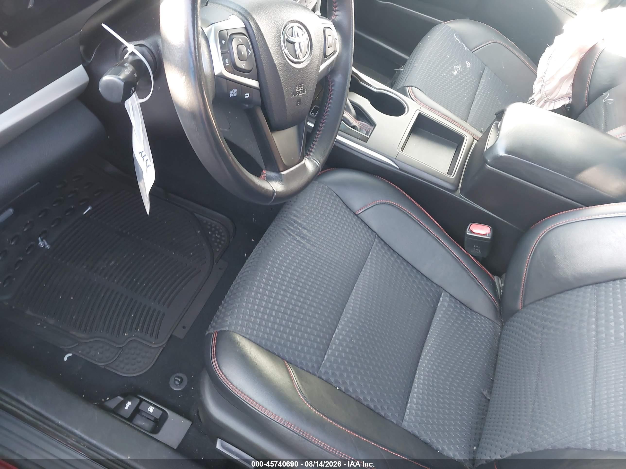 2015 Toyota Camry Se Red vin: 4T1BF1FK8FU985750