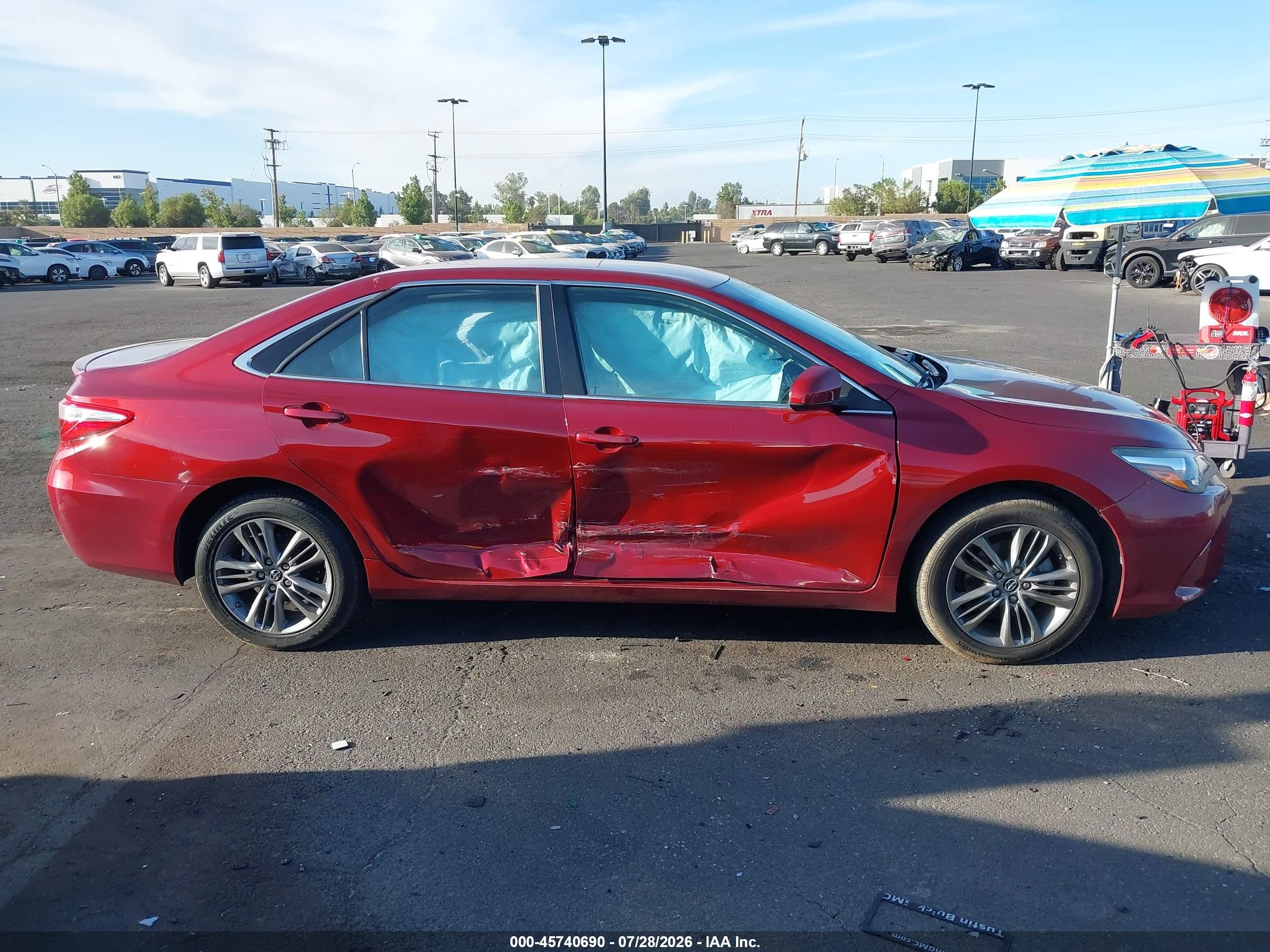 2015 Toyota Camry Se Red vin: 4T1BF1FK8FU985750
