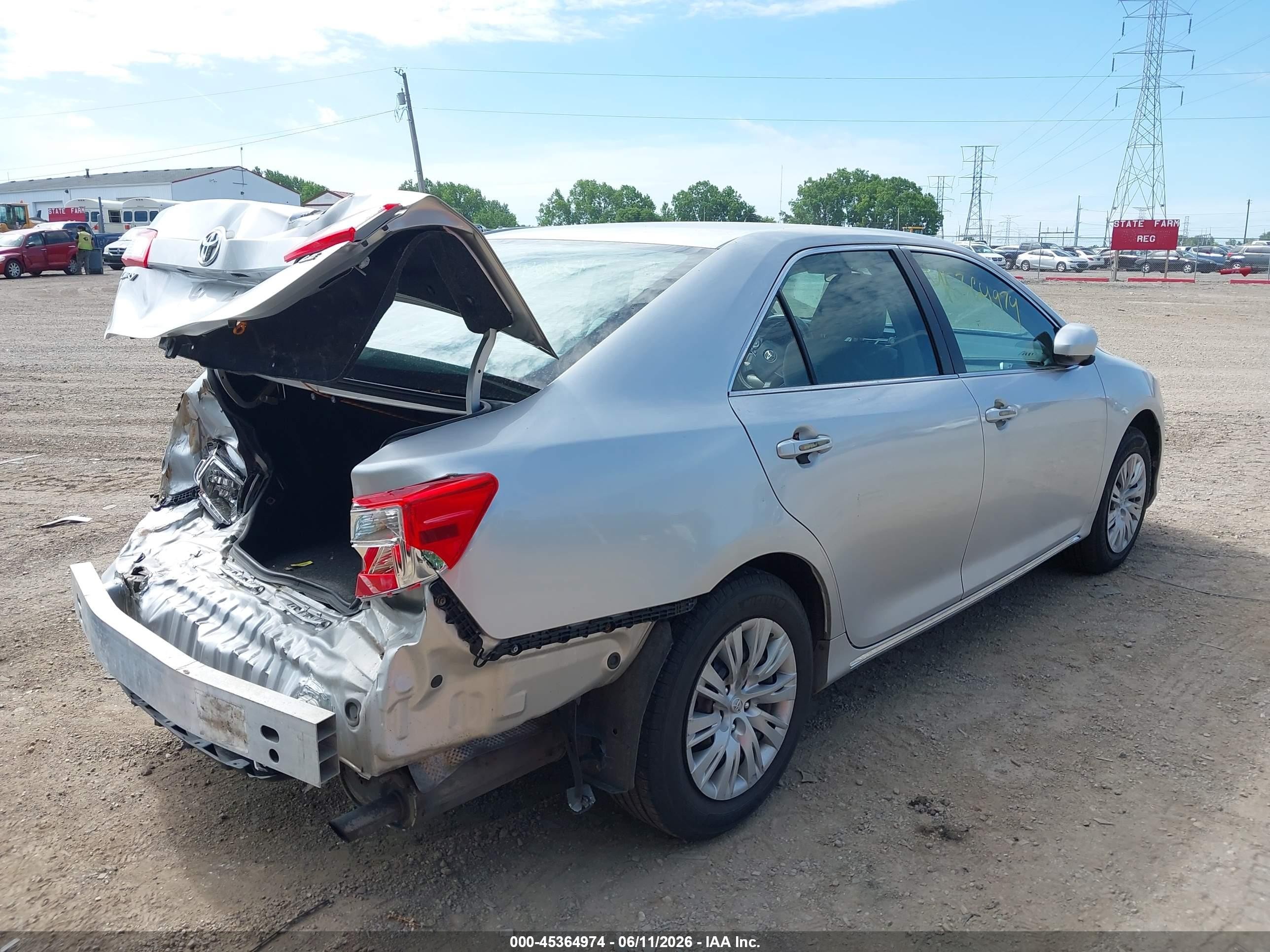 2012 Toyota Camry Le Серебряный vin: 4T1BF1FK9CU028796