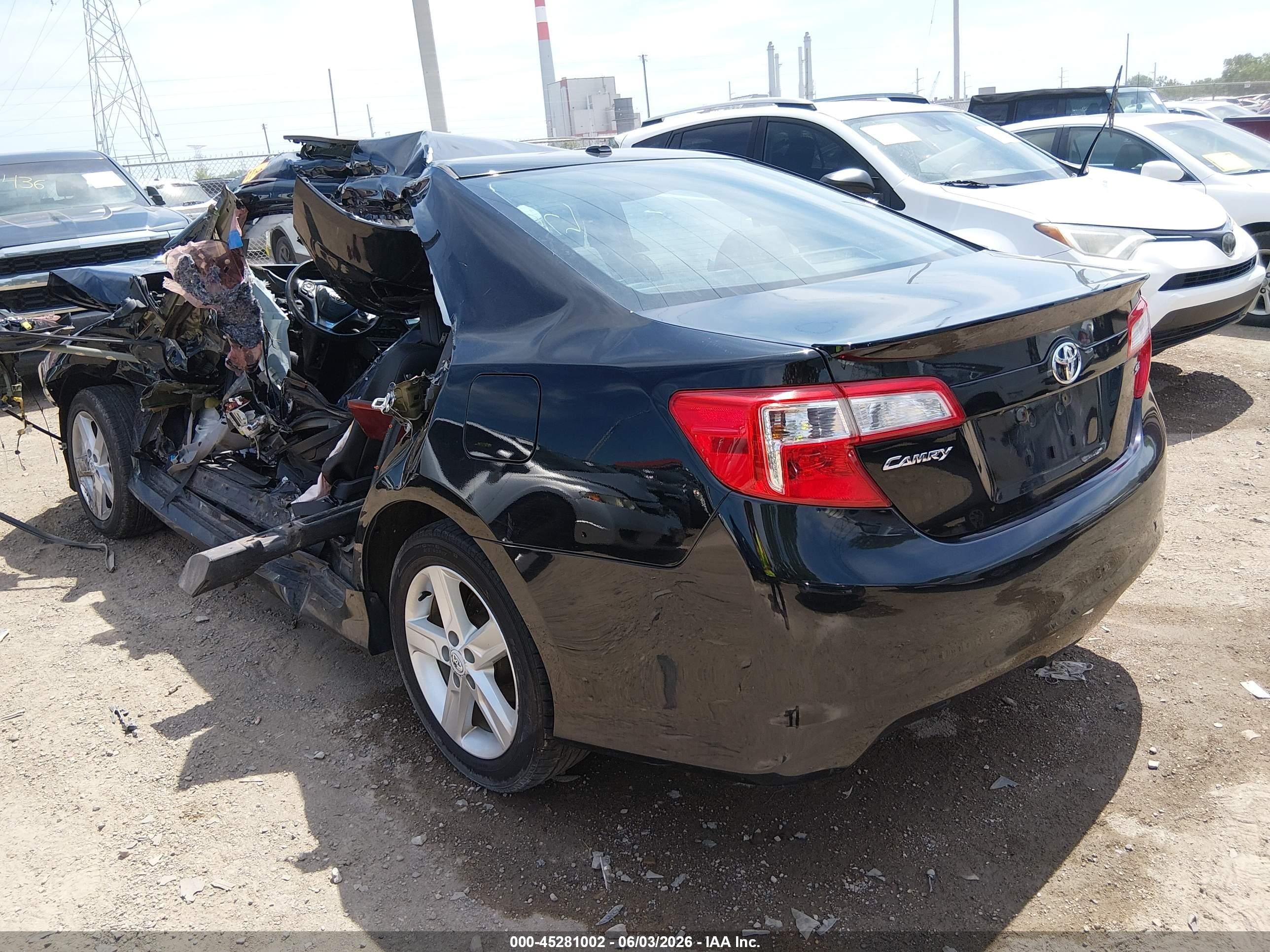 2012 Toyota Camry Se Black vin: 4T1BF1FK9CU030404