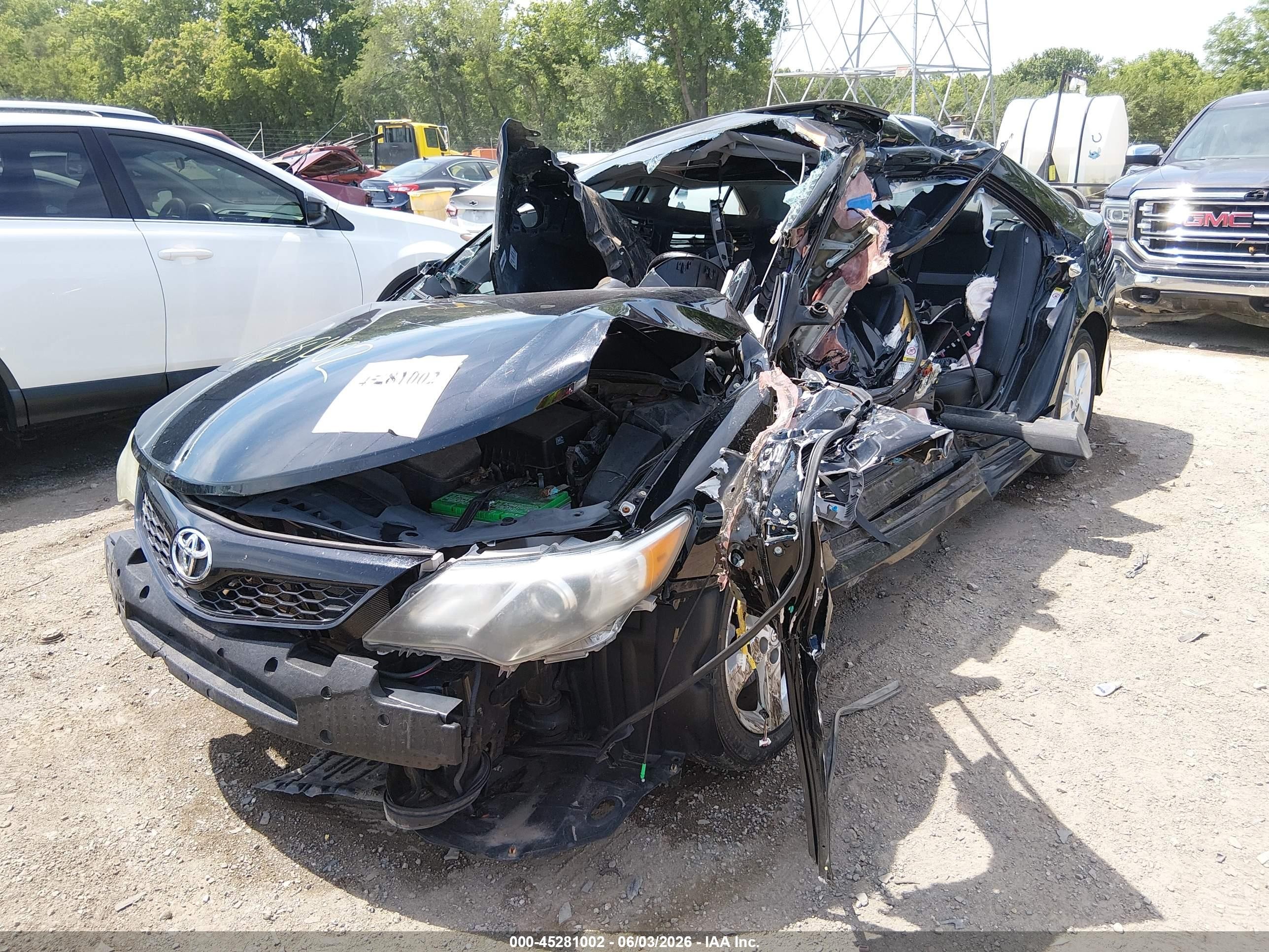 2012 Toyota Camry Se Black vin: 4T1BF1FK9CU030404