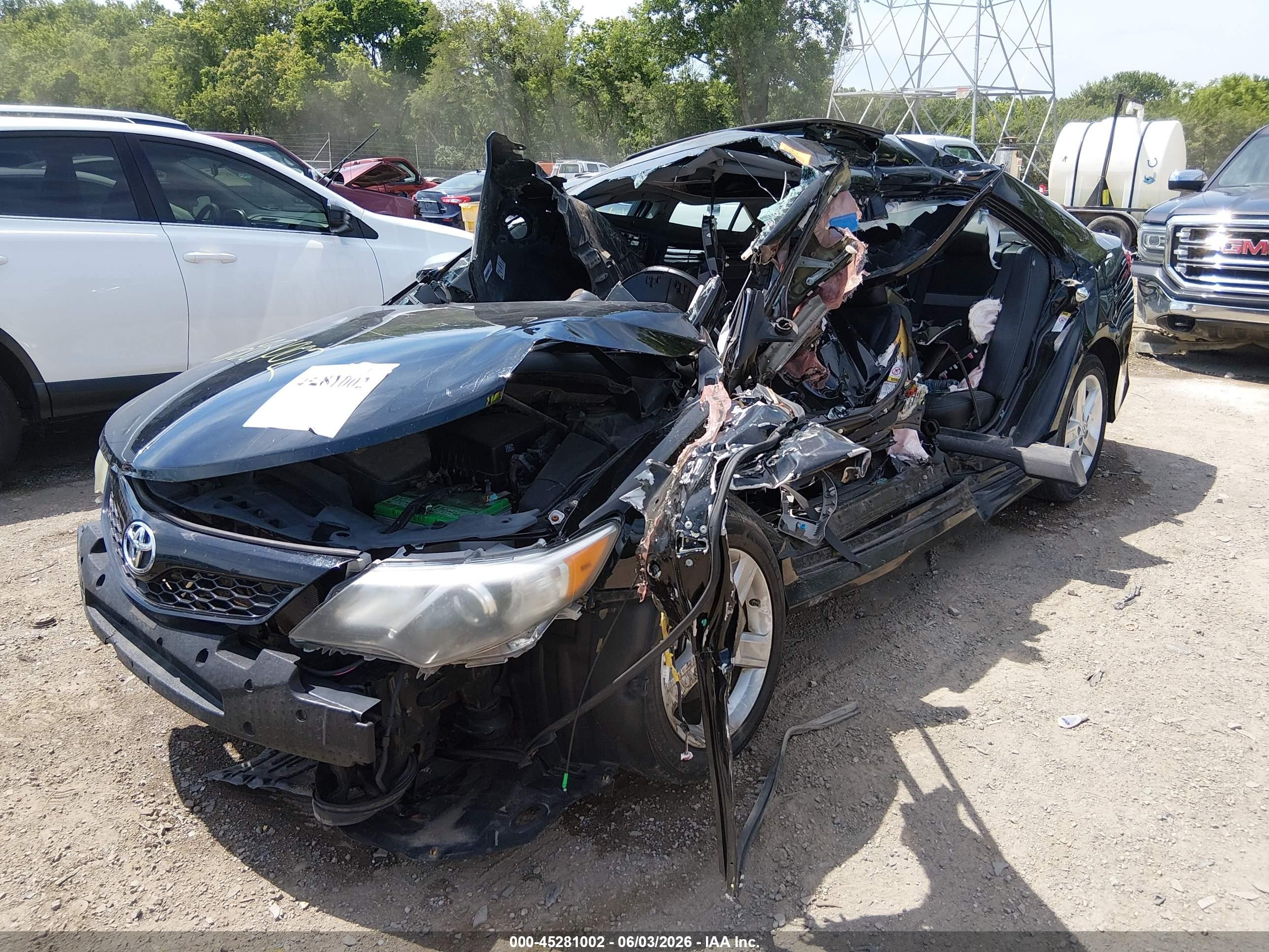 2012 Toyota Camry Se Black vin: 4T1BF1FK9CU030404