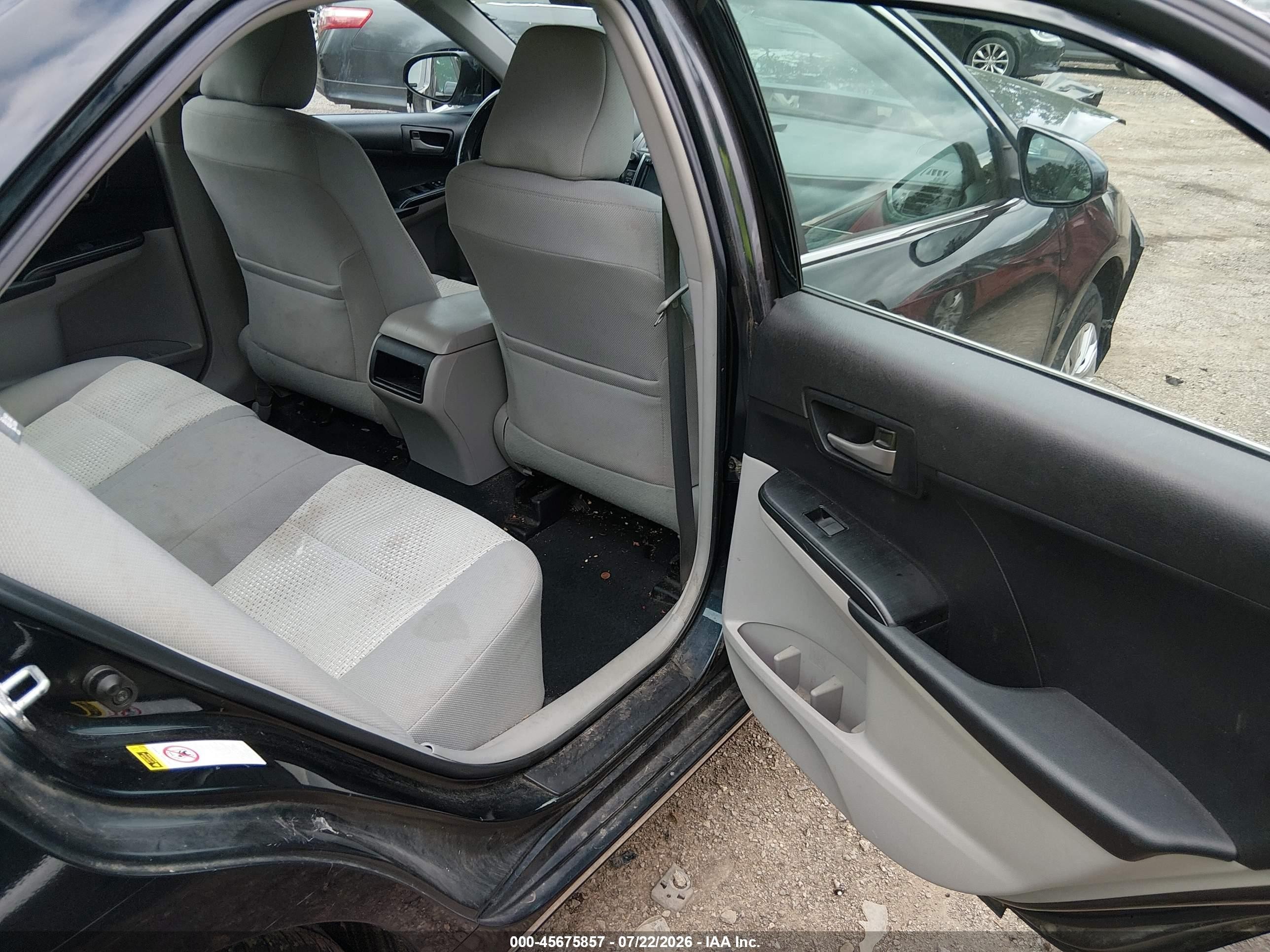 2012 Toyota Camry Le Black vin: 4T1BF1FK9CU034968