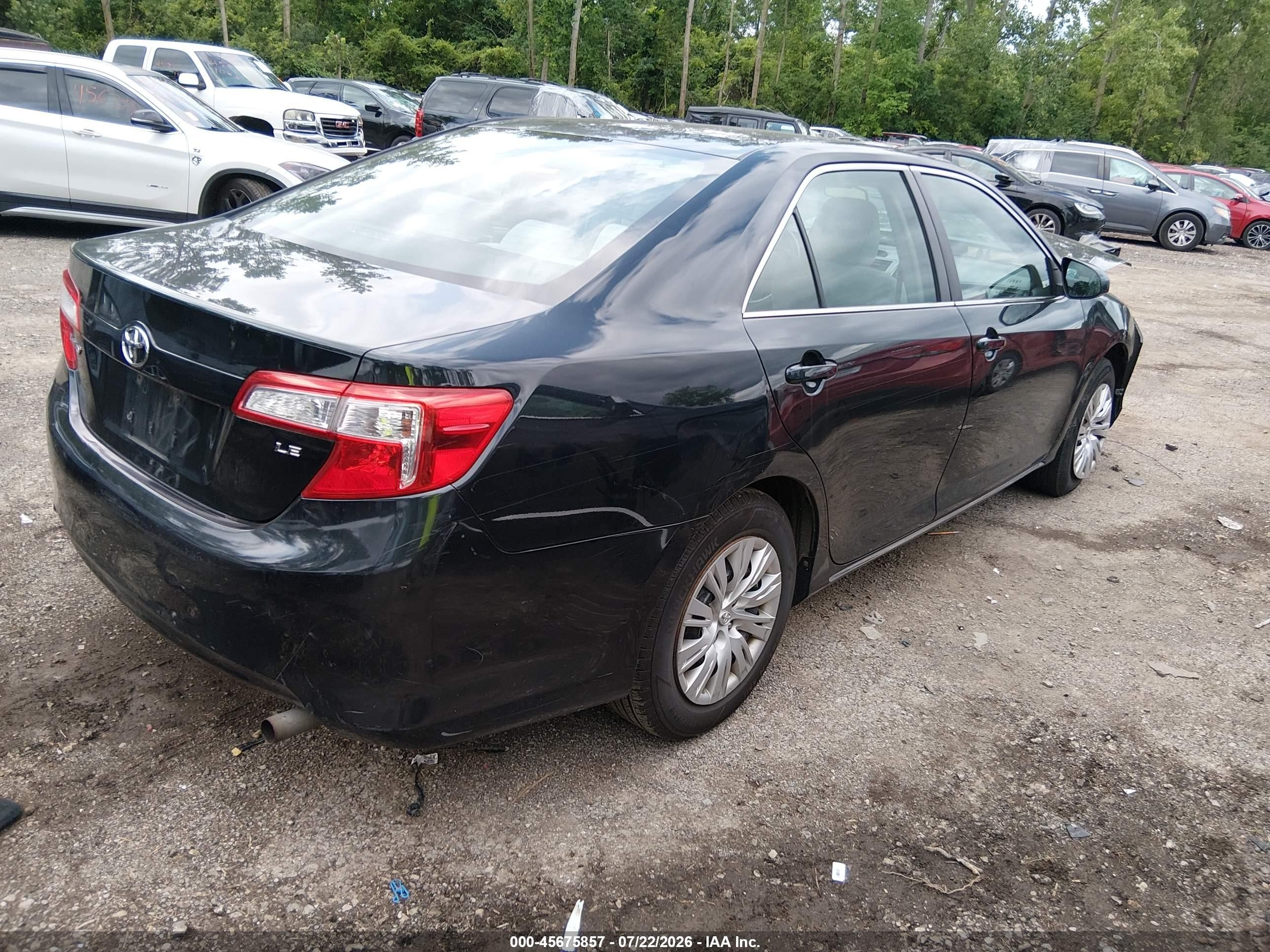 2012 Toyota Camry Le Black vin: 4T1BF1FK9CU034968