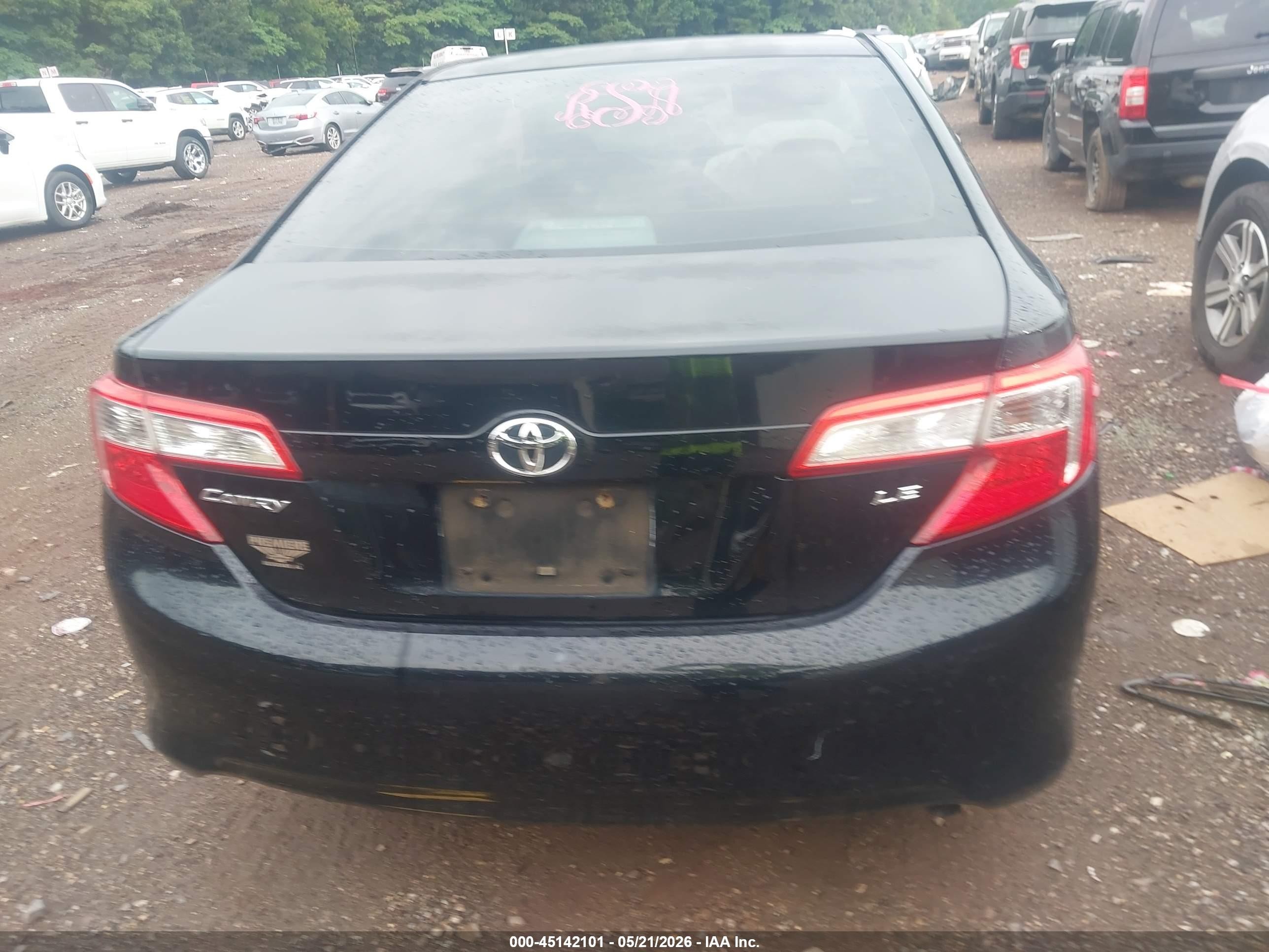 2012 Toyota Camry Le Black vin: 4T1BF1FK9CU051673