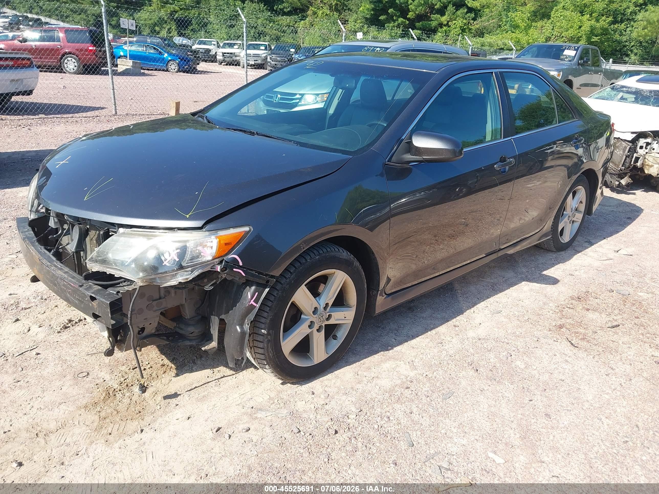 2012 Toyota Camry Se Gray vin: 4T1BF1FK9CU053133