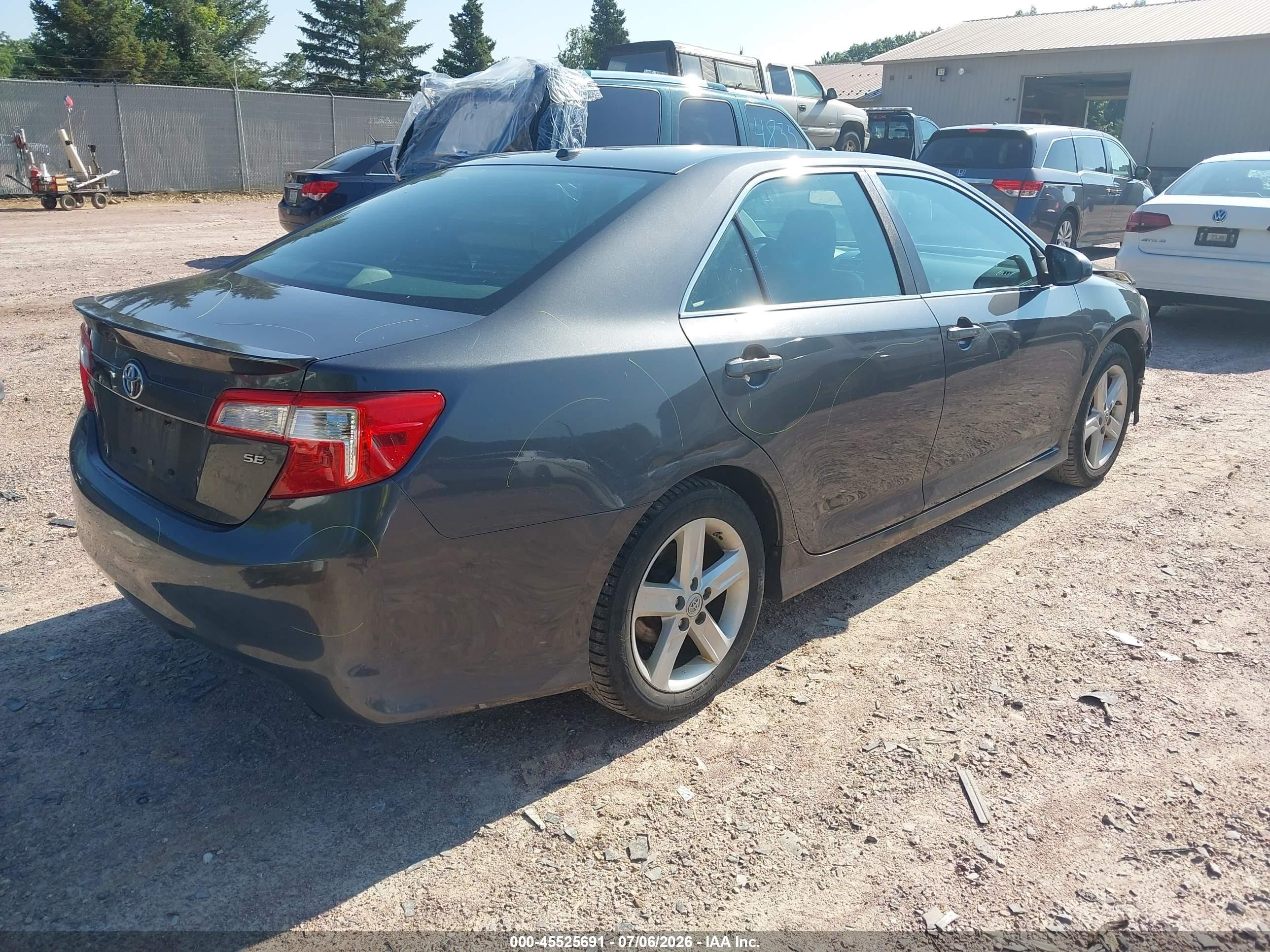 2012 Toyota Camry Se Gray vin: 4T1BF1FK9CU053133
