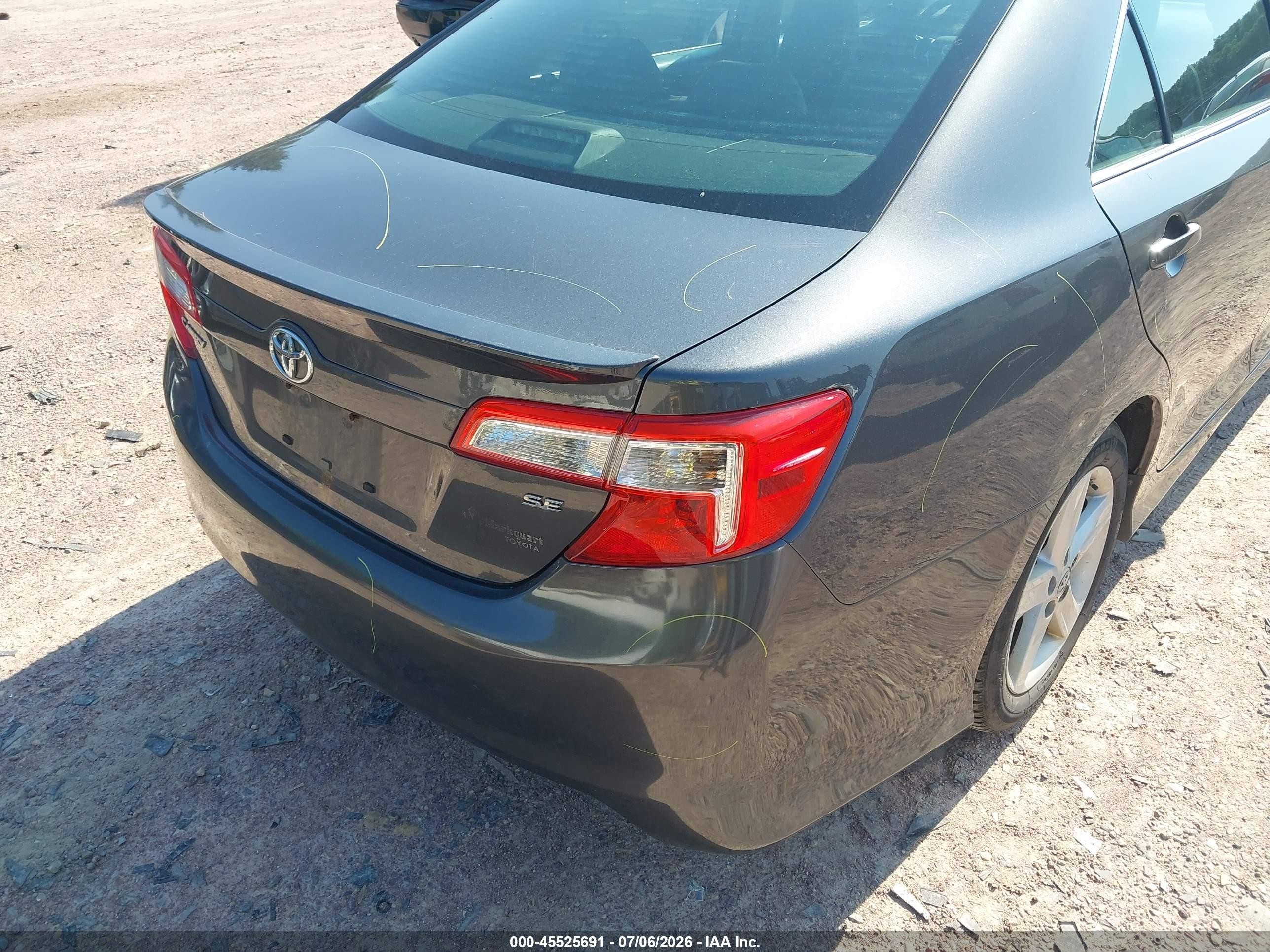 2012 Toyota Camry Se Gray vin: 4T1BF1FK9CU053133
