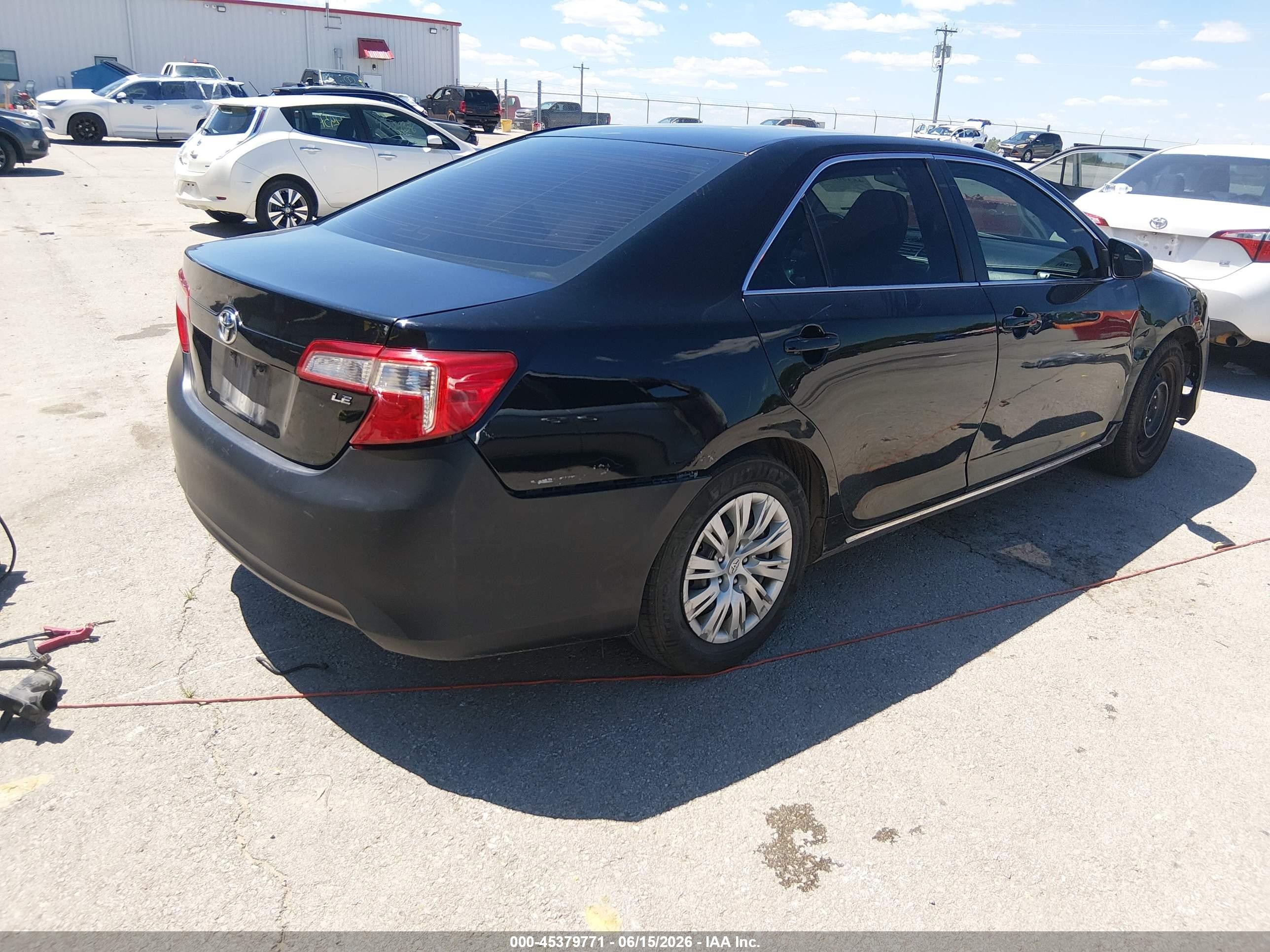 2012 Toyota Camry Le Black vin: 4T1BF1FK9CU060406