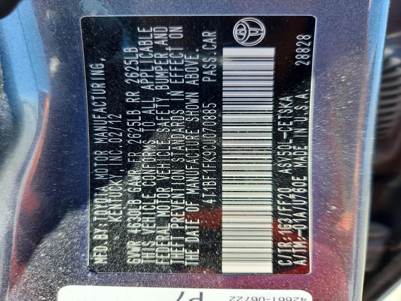 2012 Toyota Camry Se Silver vin: 4T1BF1FK9CU070885