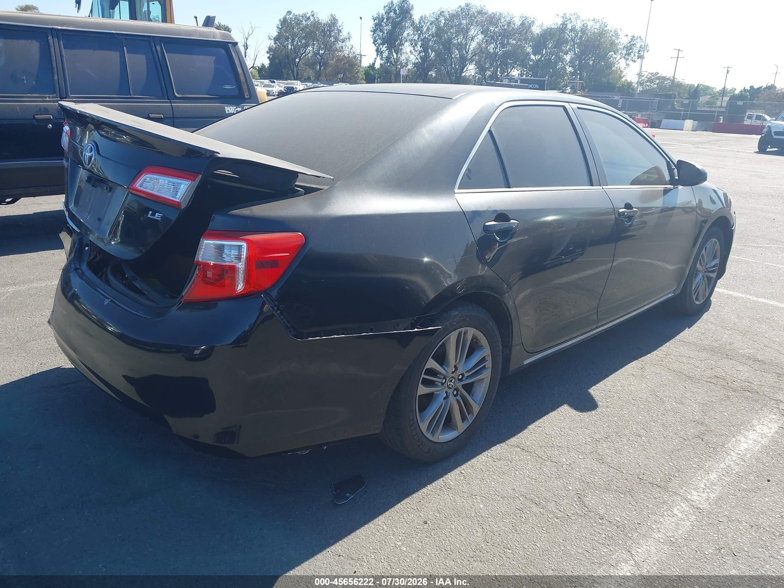 2012 Toyota Camry Le Black vin: 4T1BF1FK9CU102069