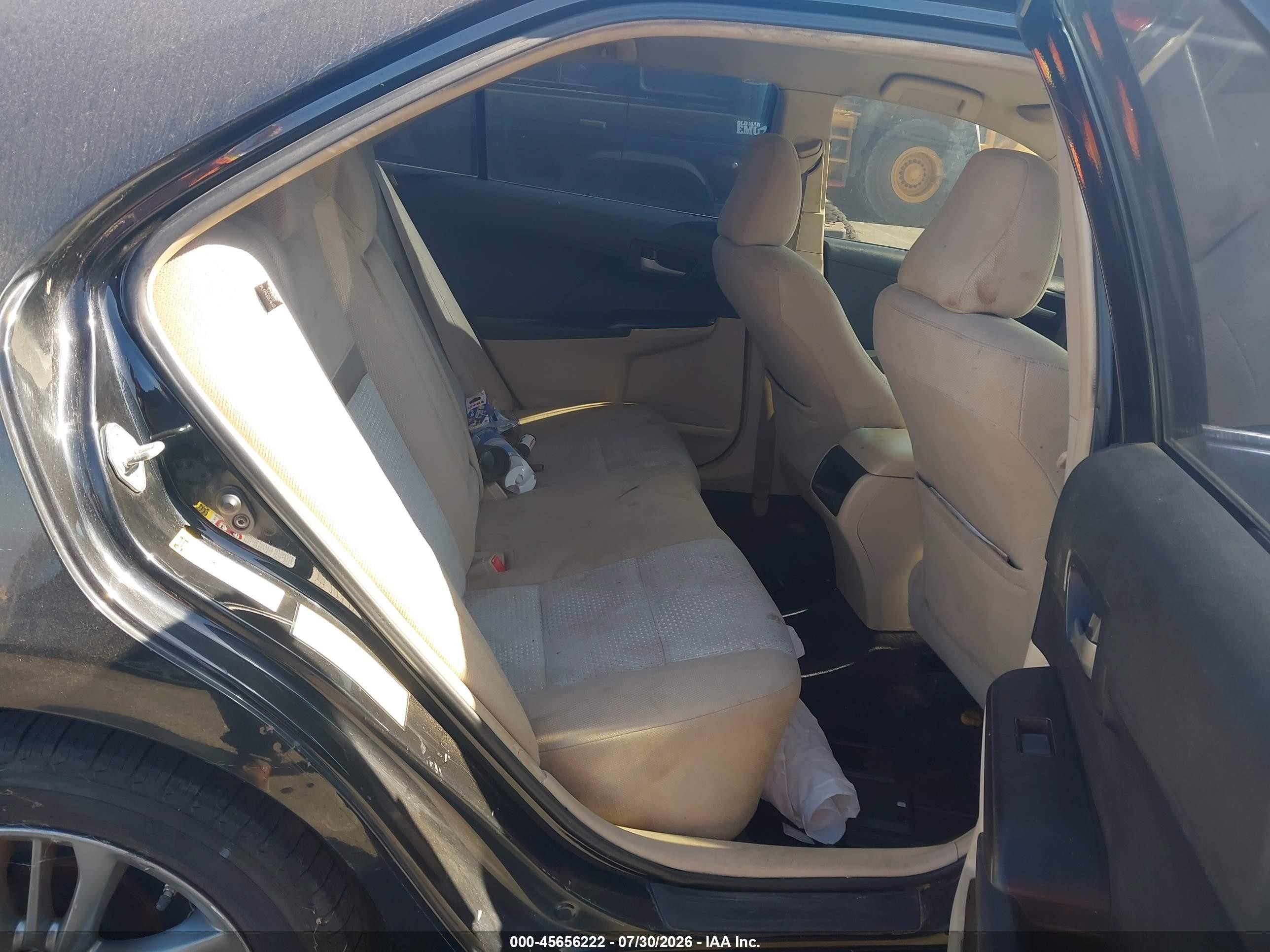 2012 Toyota Camry Le Black vin: 4T1BF1FK9CU102069