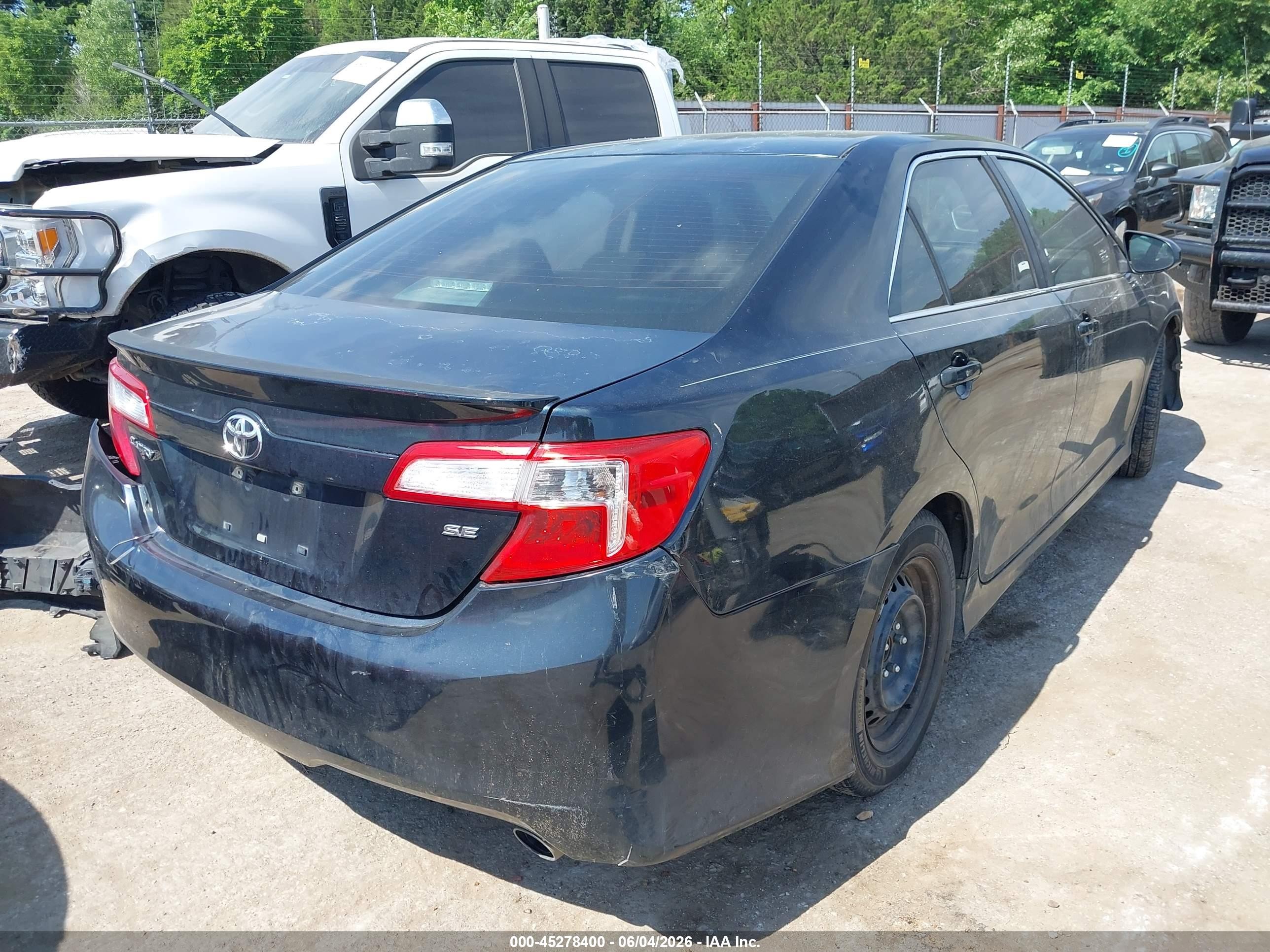 2012 Toyota Camry Se Black vin: 4T1BF1FK9CU117316