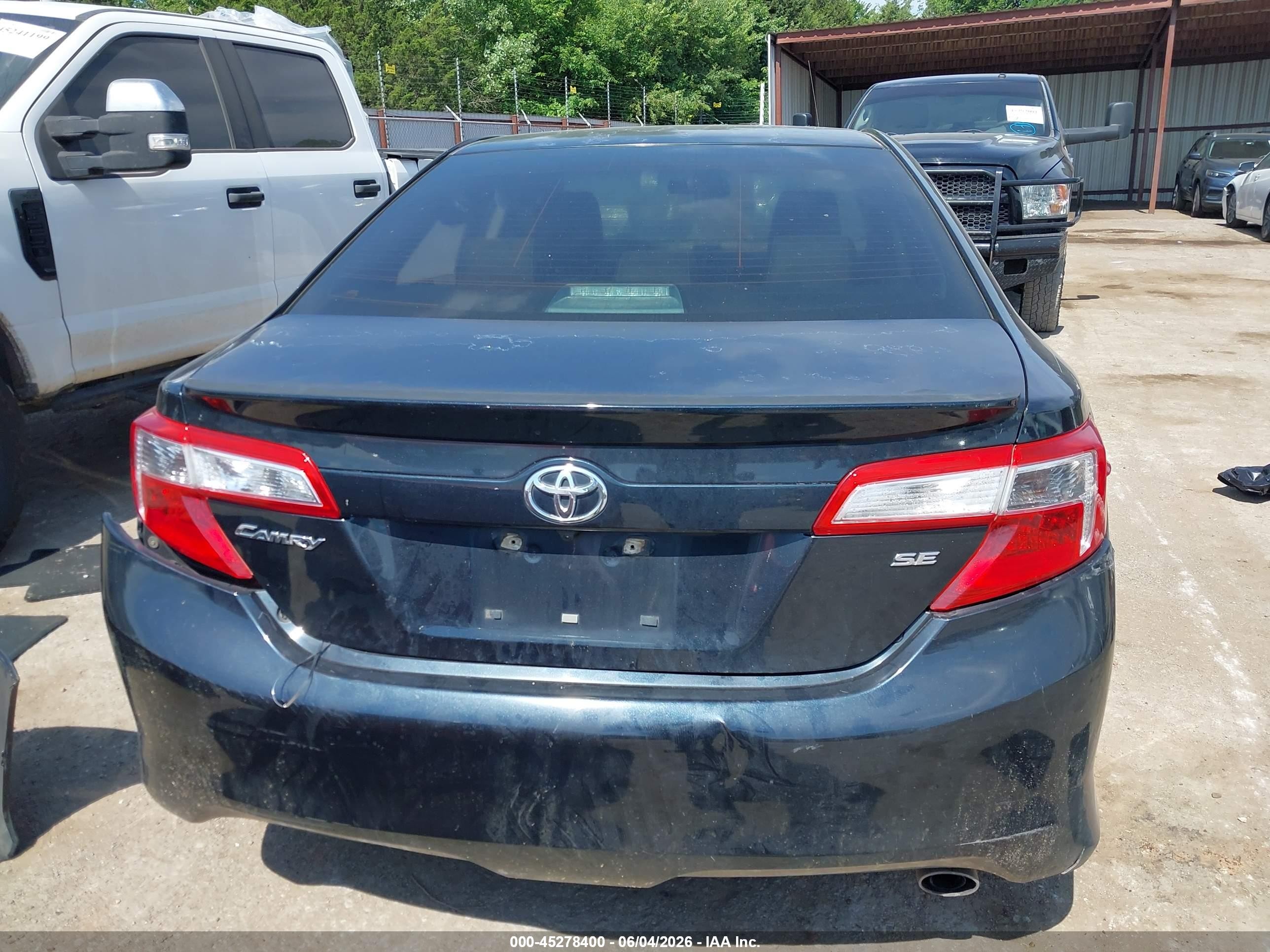 2012 Toyota Camry Se Black vin: 4T1BF1FK9CU117316
