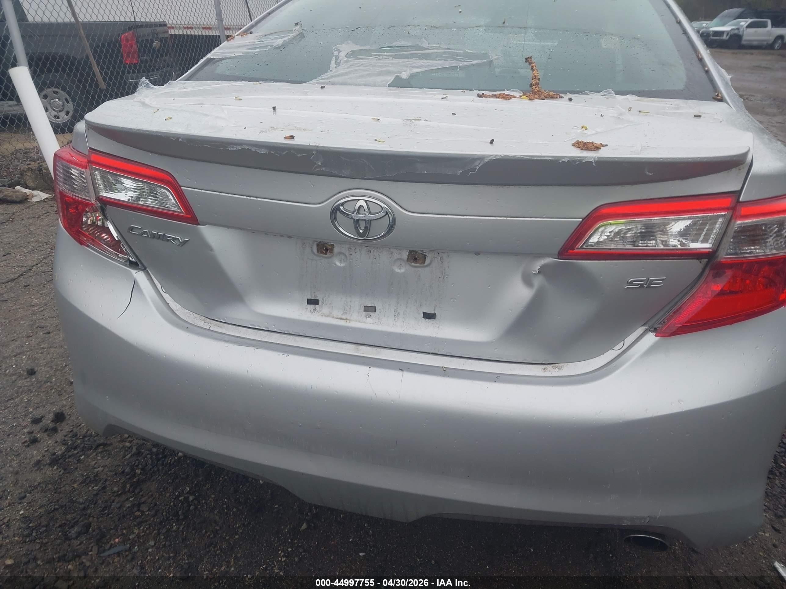 2012 Toyota Camry Se Silver vin: 4T1BF1FK9CU118711