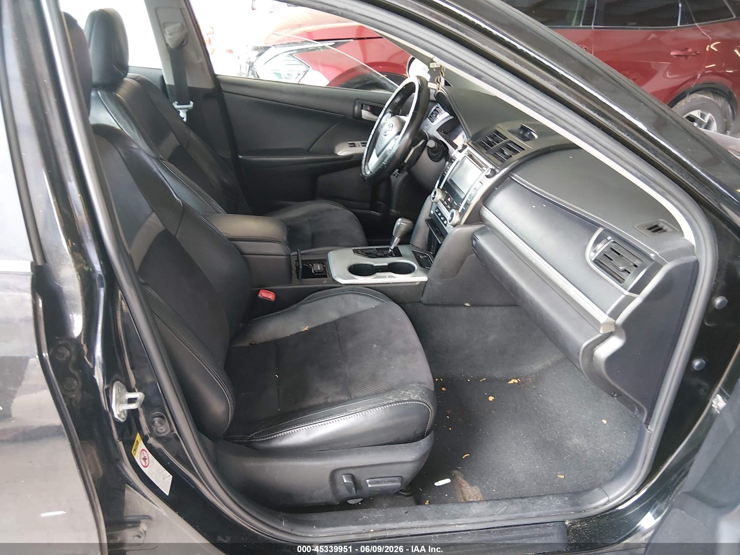 2012 Toyota Camry Se Black vin: 4T1BF1FK9CU148632