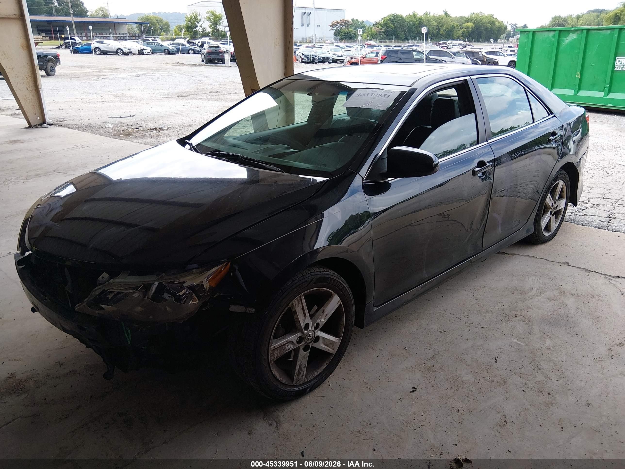 2012 Toyota Camry Se Black vin: 4T1BF1FK9CU148632