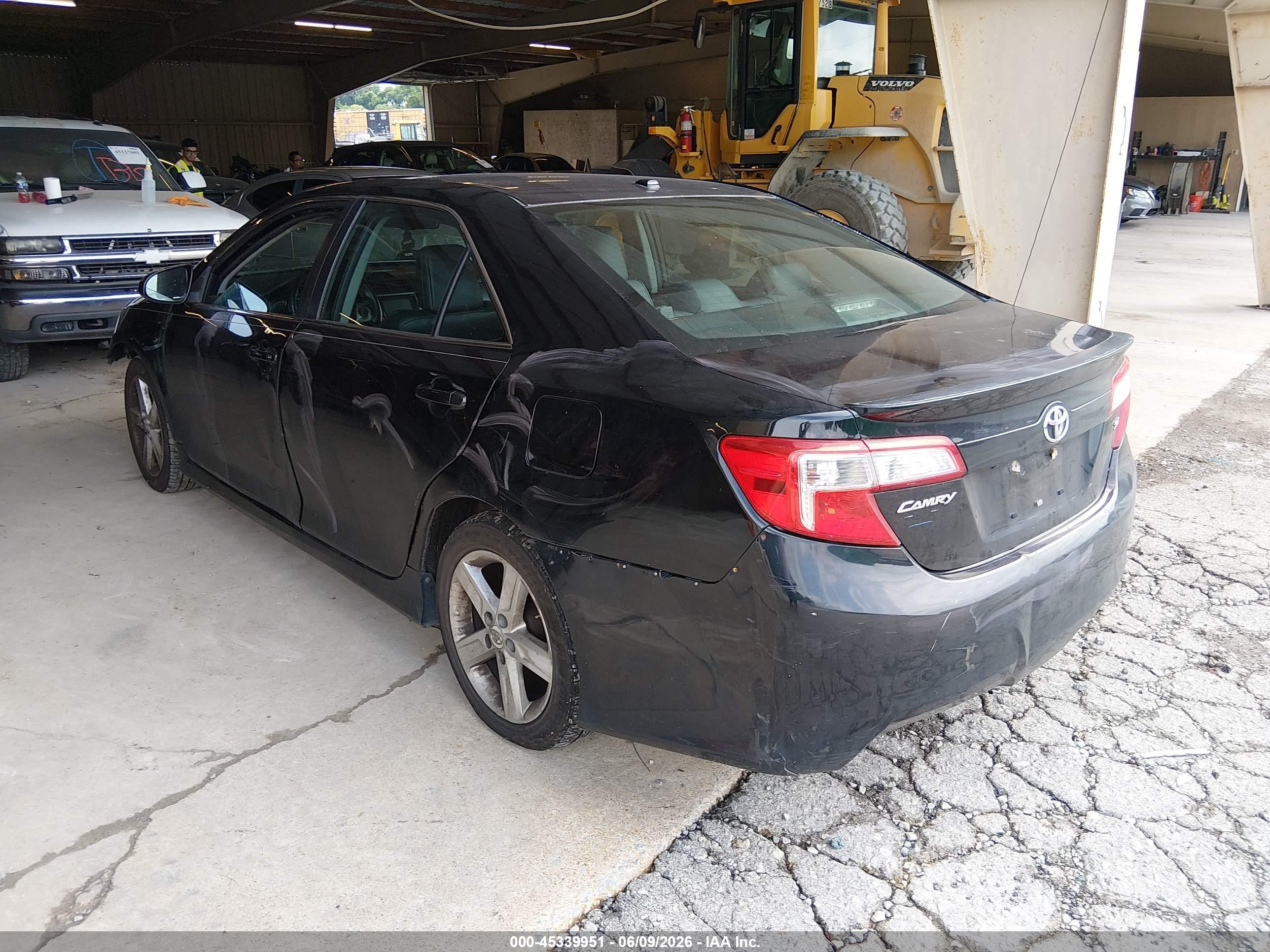 2012 Toyota Camry Se Black vin: 4T1BF1FK9CU148632