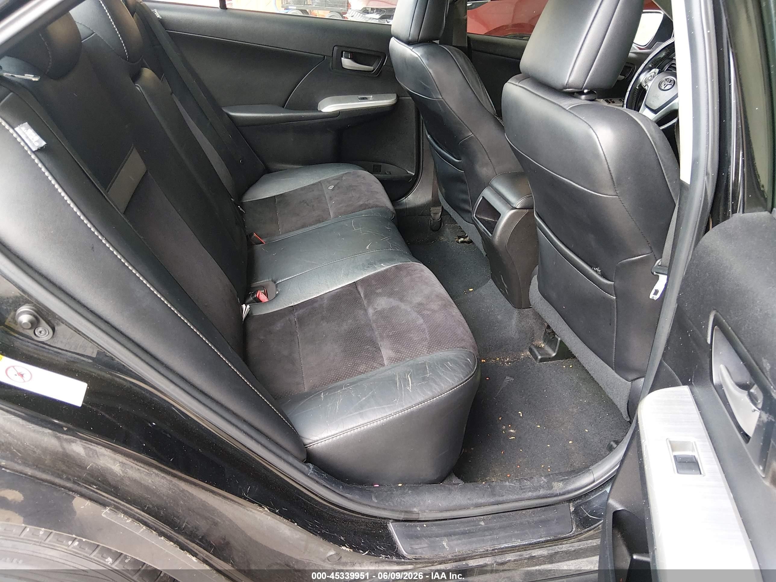 2012 Toyota Camry Se Black vin: 4T1BF1FK9CU148632