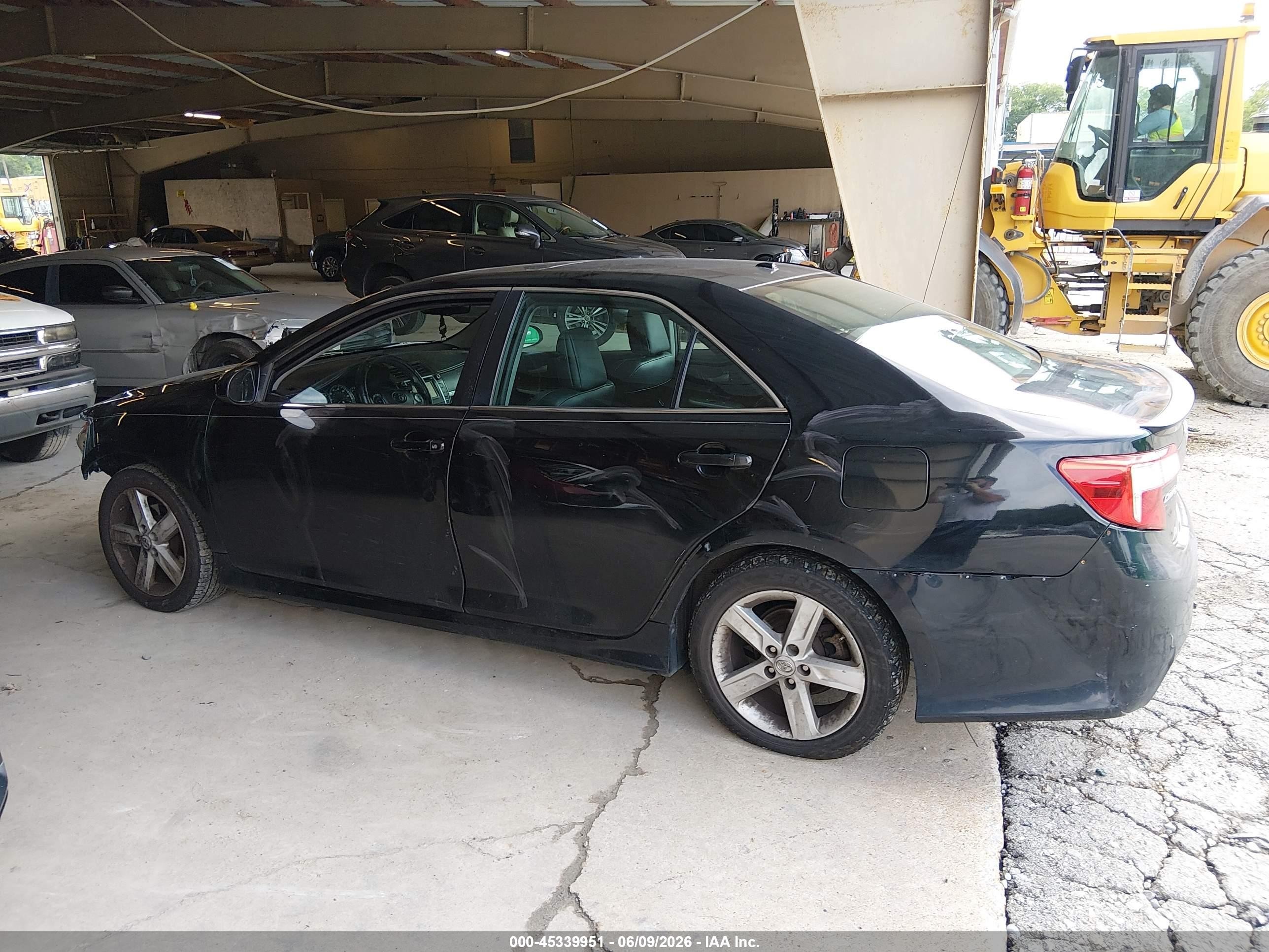 2012 Toyota Camry Se Black vin: 4T1BF1FK9CU148632
