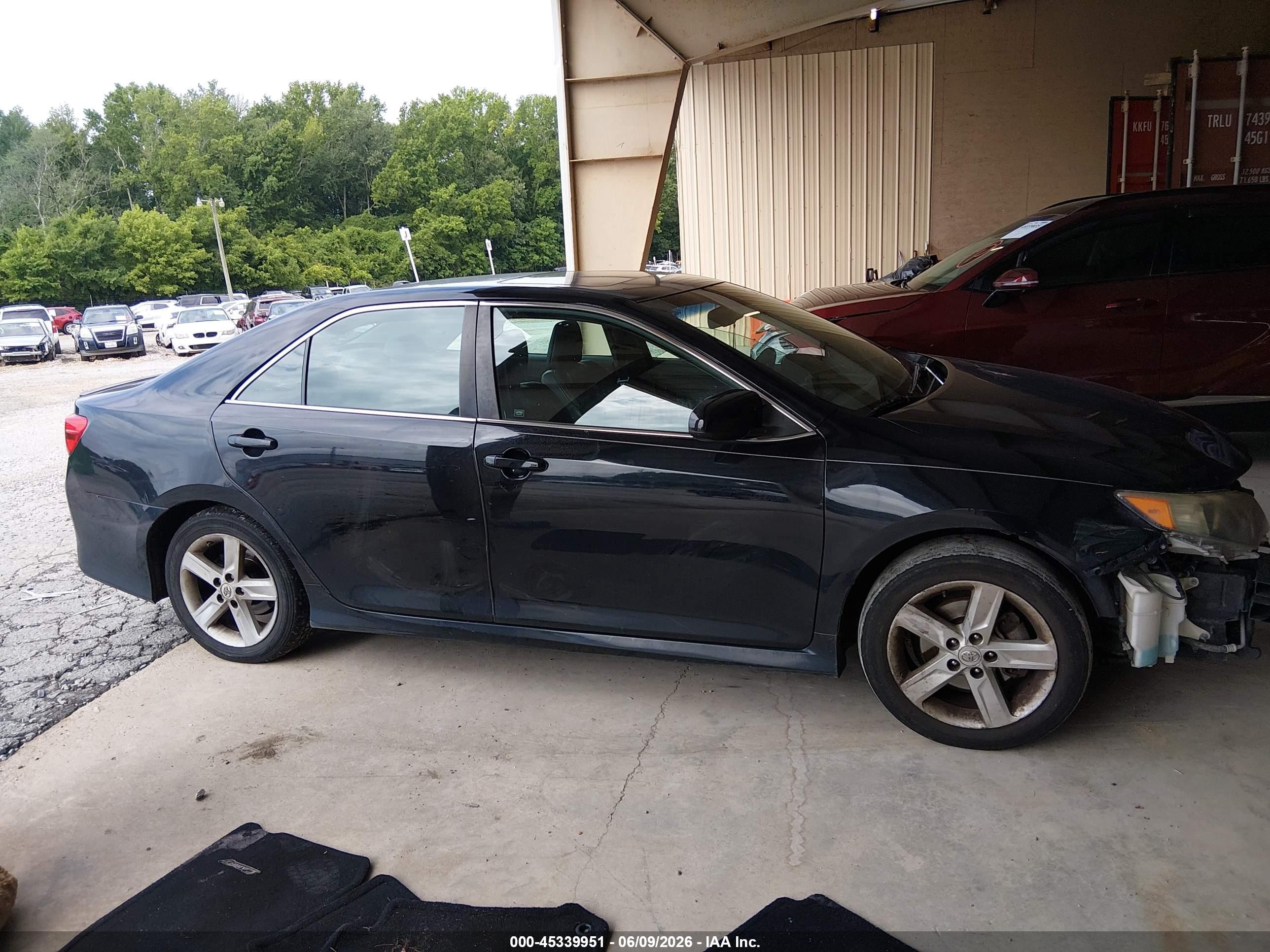 2012 Toyota Camry Se Black vin: 4T1BF1FK9CU148632