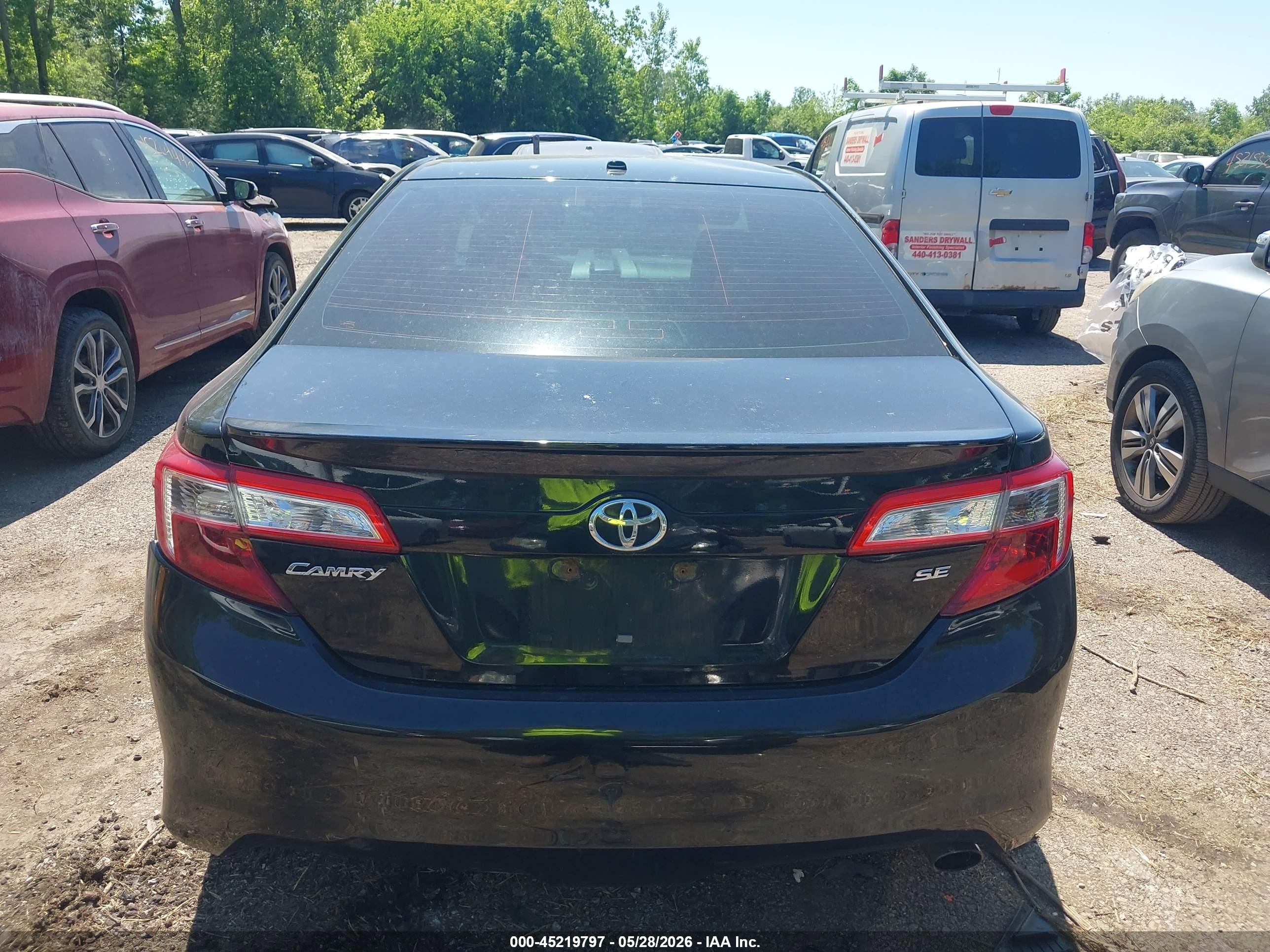 2012 Toyota Camry Se Limited Edition Черный vin: 4T1BF1FK9CU153930
