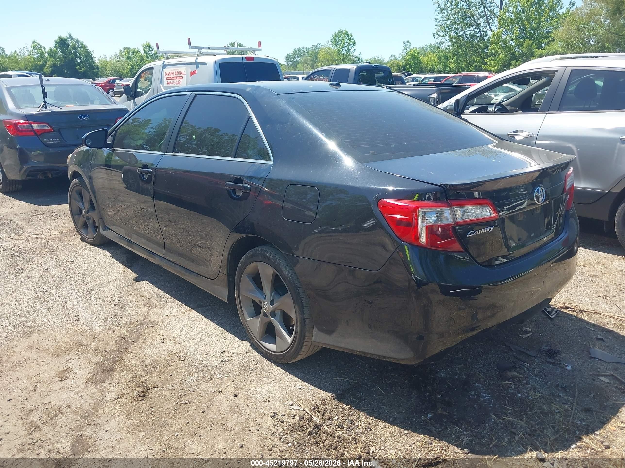 2012 Toyota Camry Se Limited Edition Черный vin: 4T1BF1FK9CU153930