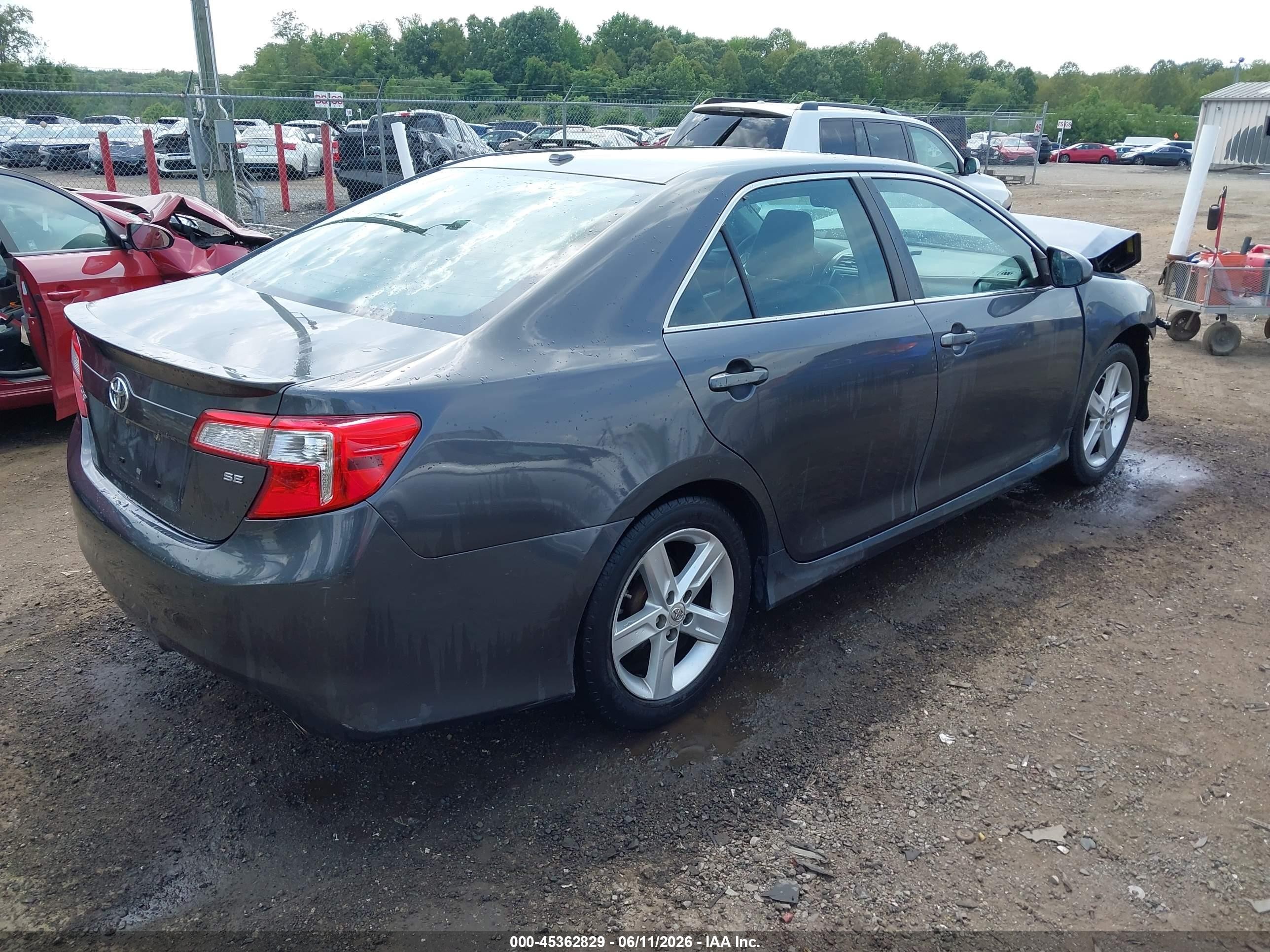 2012 Toyota Camry Se Gray vin: 4T1BF1FK9CU173367