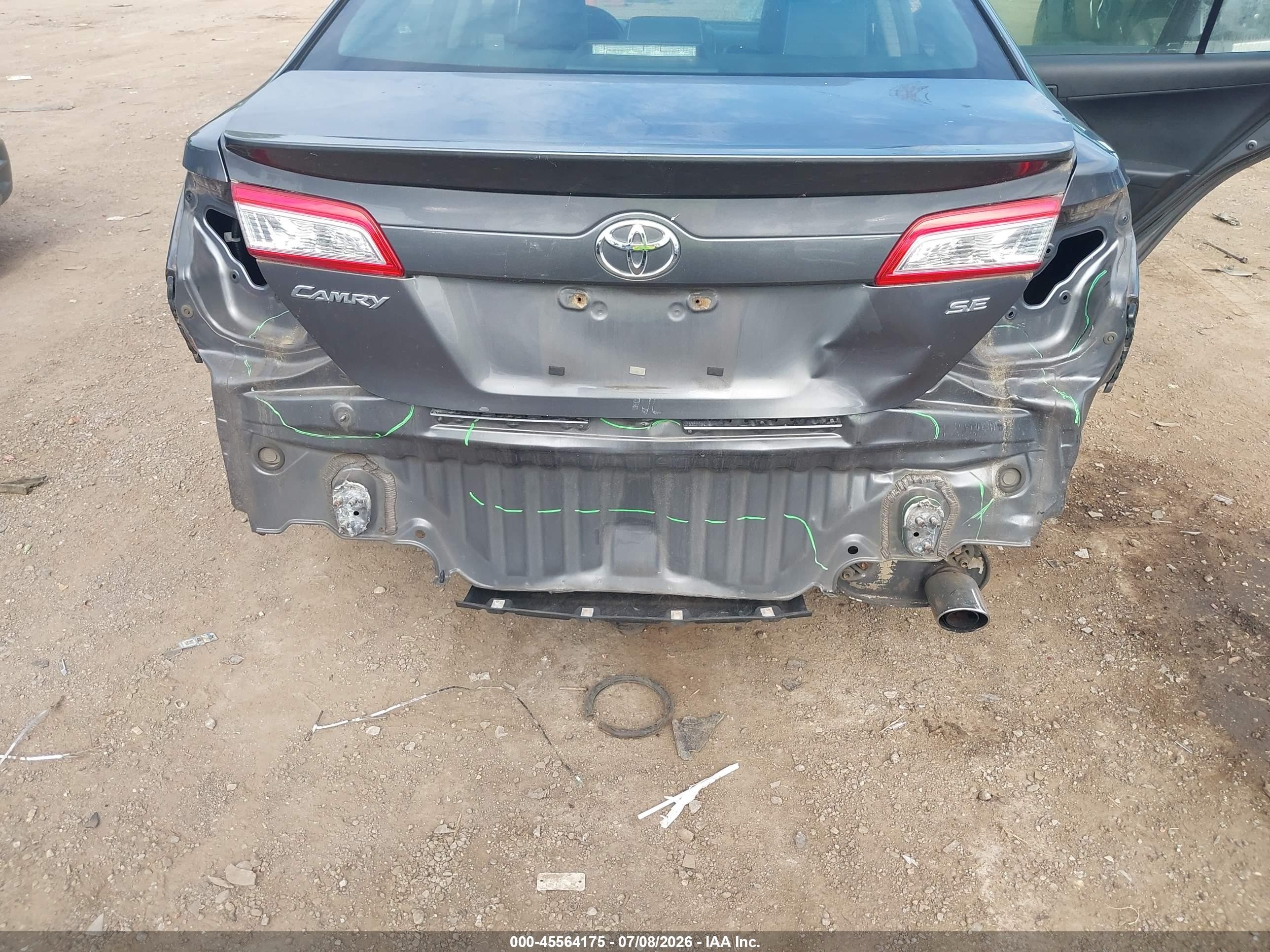 2012 Toyota Camry Se Серый vin: 4T1BF1FK9CU181095