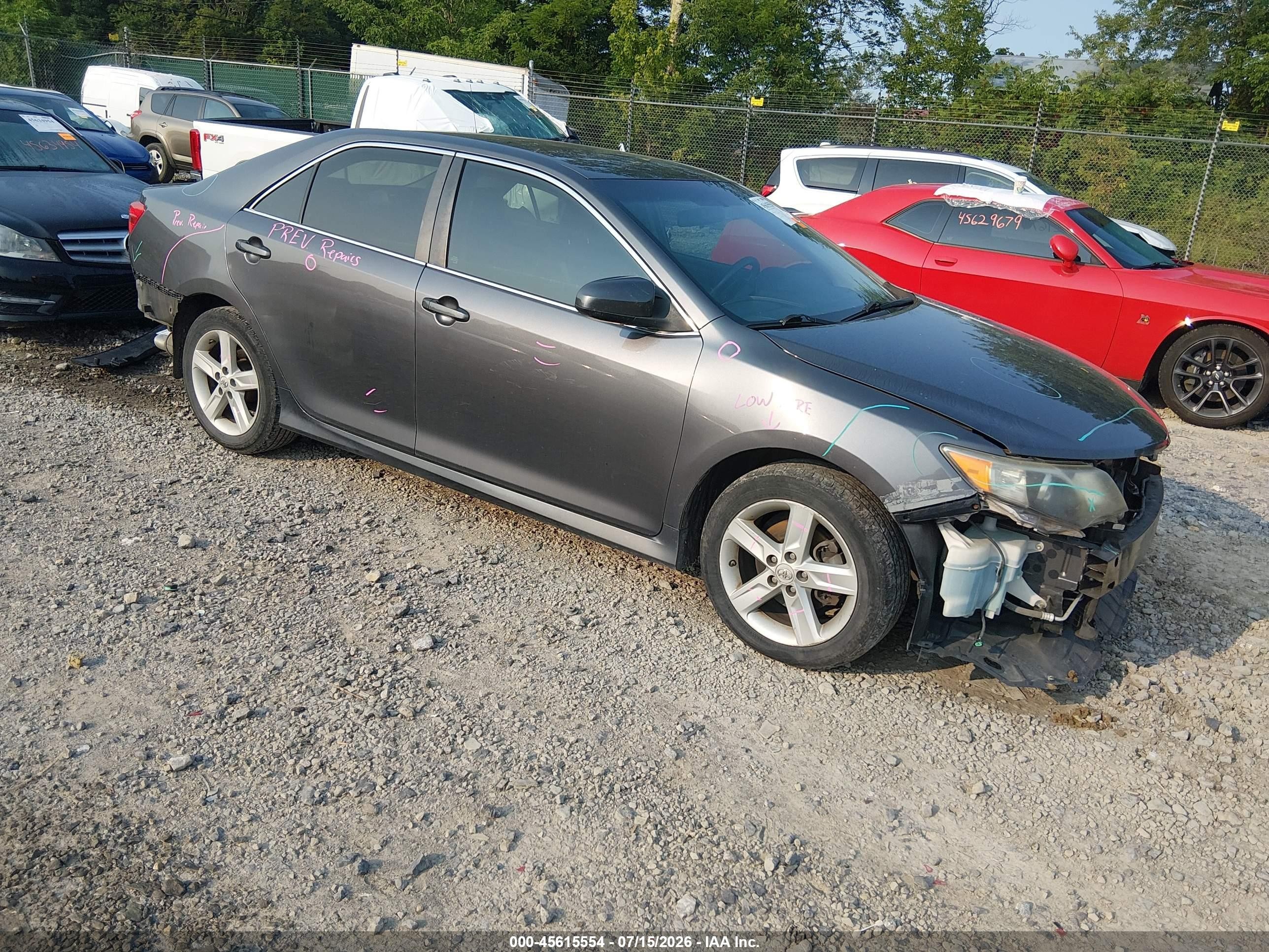 2012 Toyota Camry Se Gray vin: 4T1BF1FK9CU197524