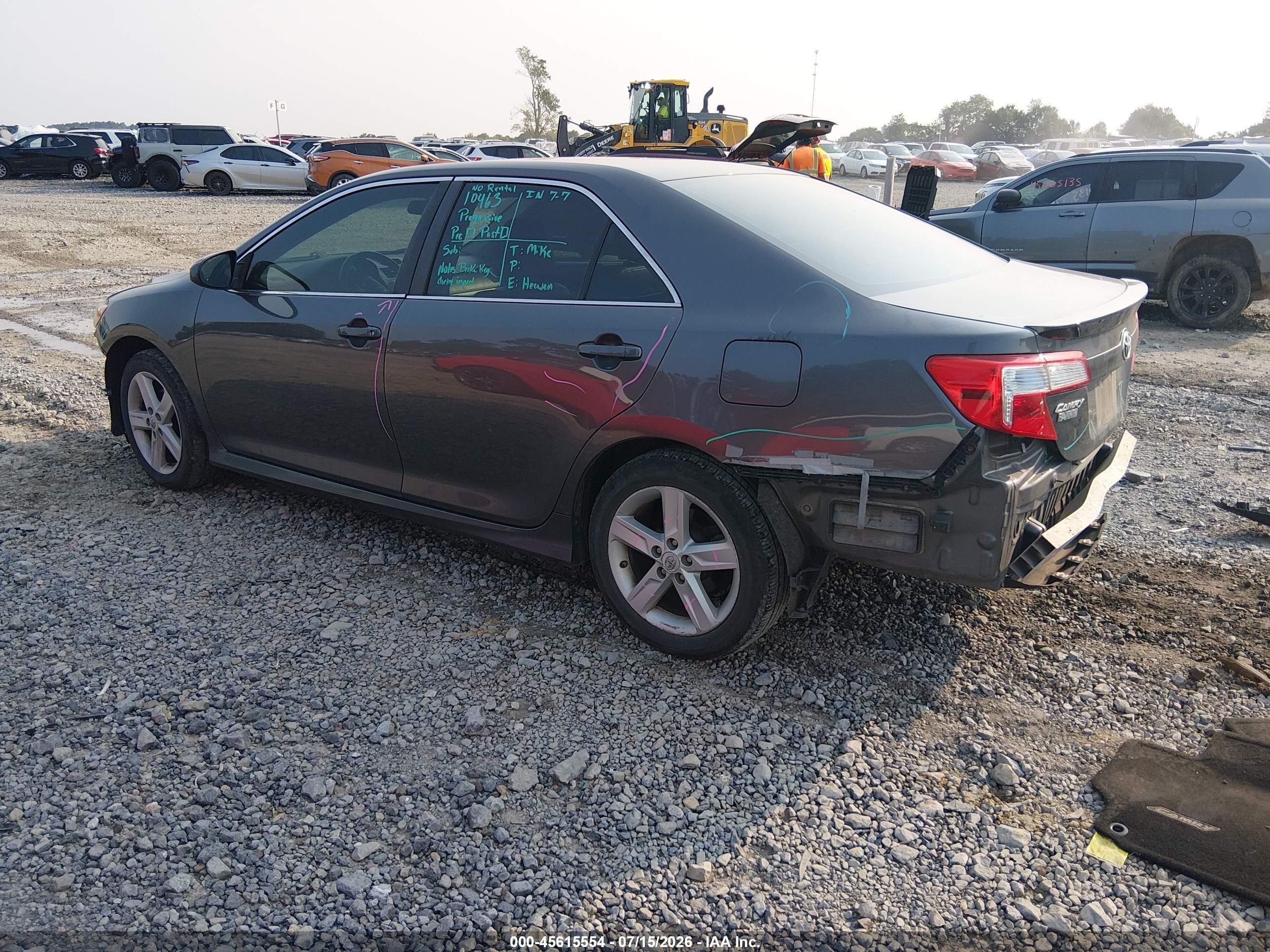 2012 Toyota Camry Se Gray vin: 4T1BF1FK9CU197524