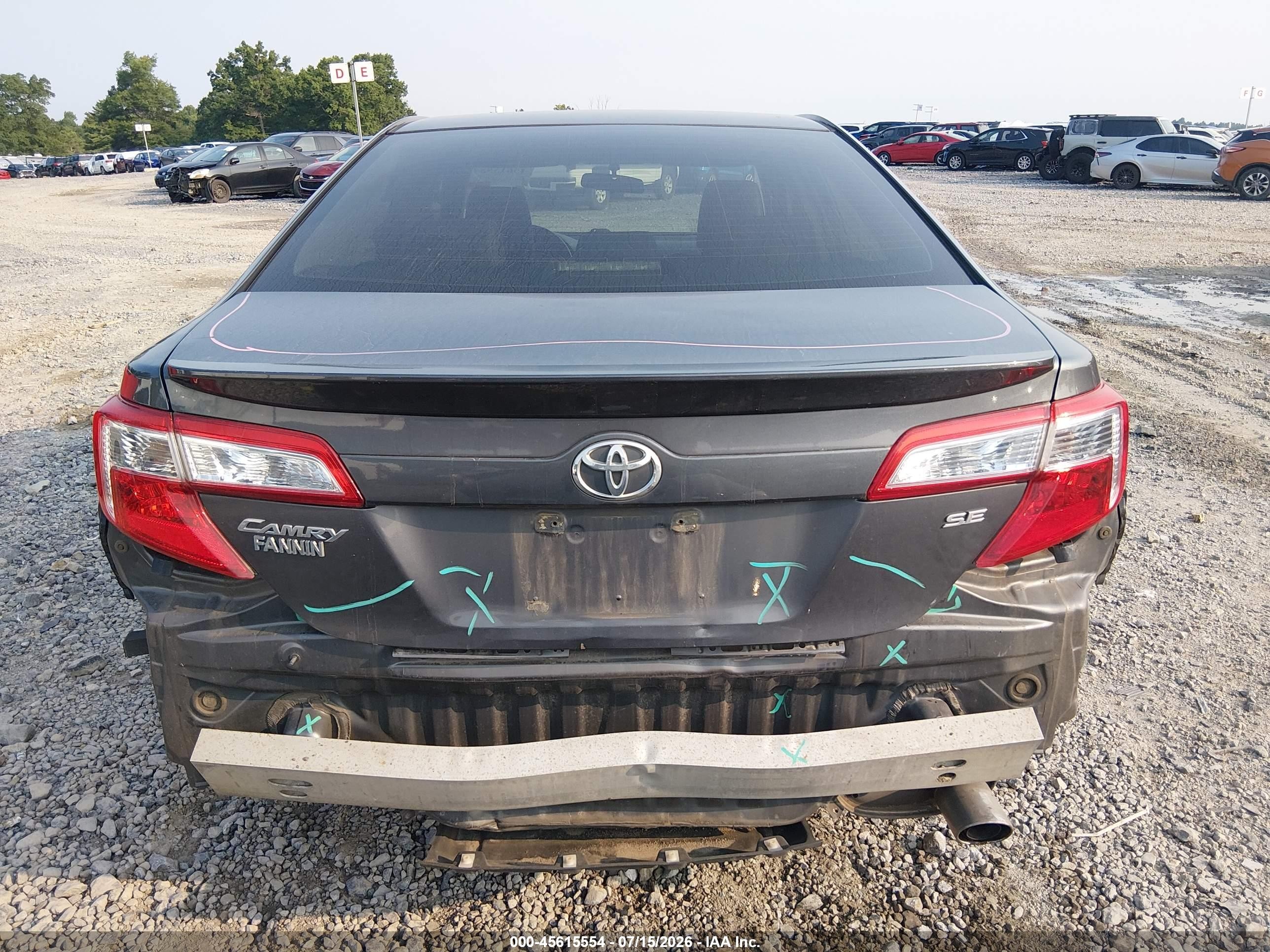 2012 Toyota Camry Se Gray vin: 4T1BF1FK9CU197524